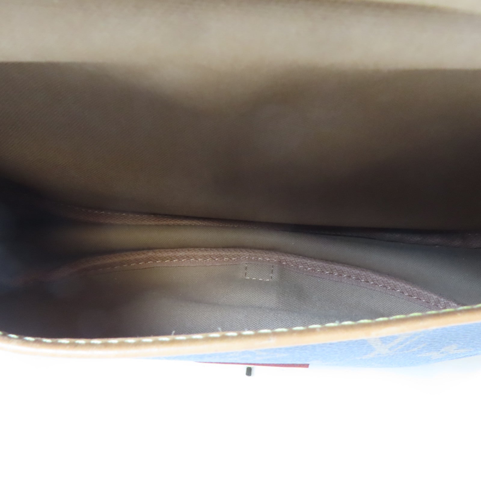 LOUIS VUITTON Monogram Saumur MM金扣肩背袋啡色