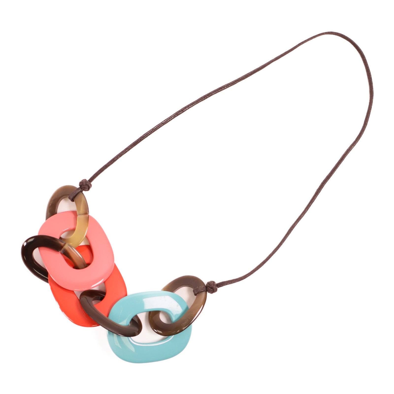 HERMES 水牛角/PVC Necklace項鍊