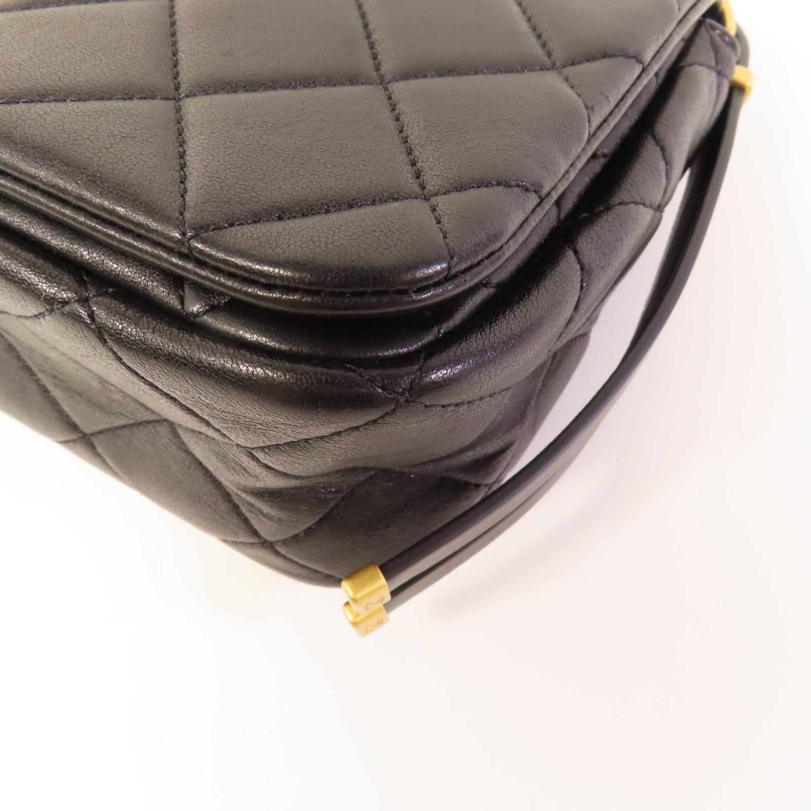 CHANEL 牛皮皮革Mini Chain Flap Bag金扣鏈帶肩背袋