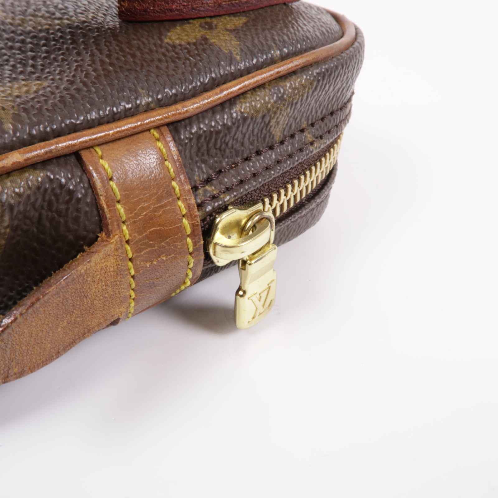 LOUIS VUITTON Monogram Marly Bandouliere金扣肩背袋棕色
