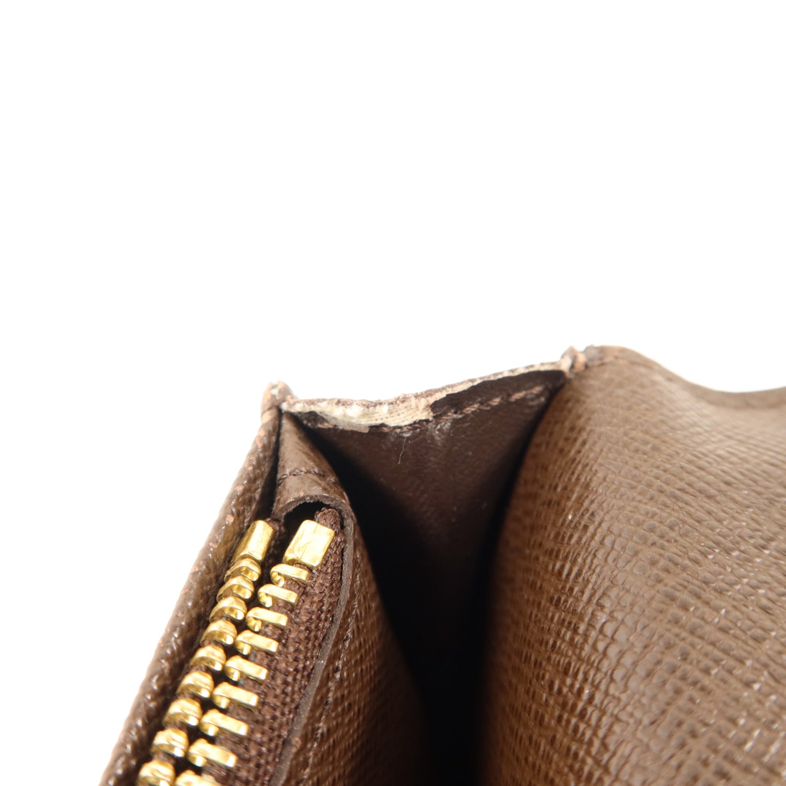 LOUIS VUITTON Damier Portefeuille Brazza金扣長錢包