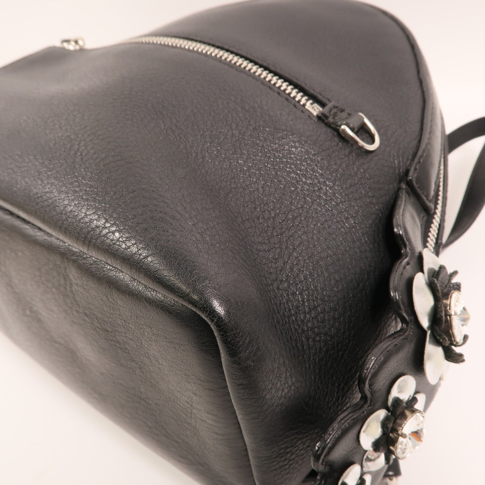 FENDI 牛皮皮革Roma Backpack銀扣背包