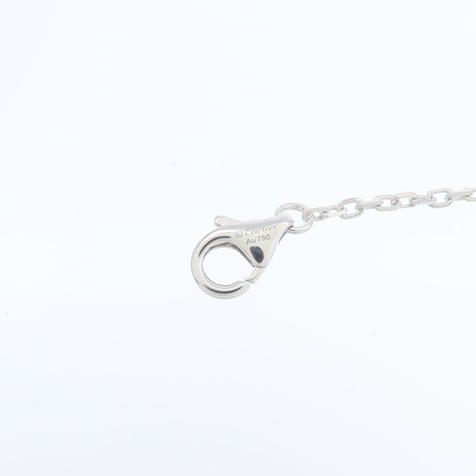 CARTIER 18K白金Love Bracelet On Chain Paved鑽石手鏈
