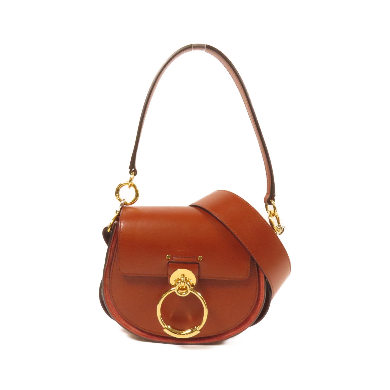 Chloe 牛皮皮革Tess金扣手挽肩背兩用袋