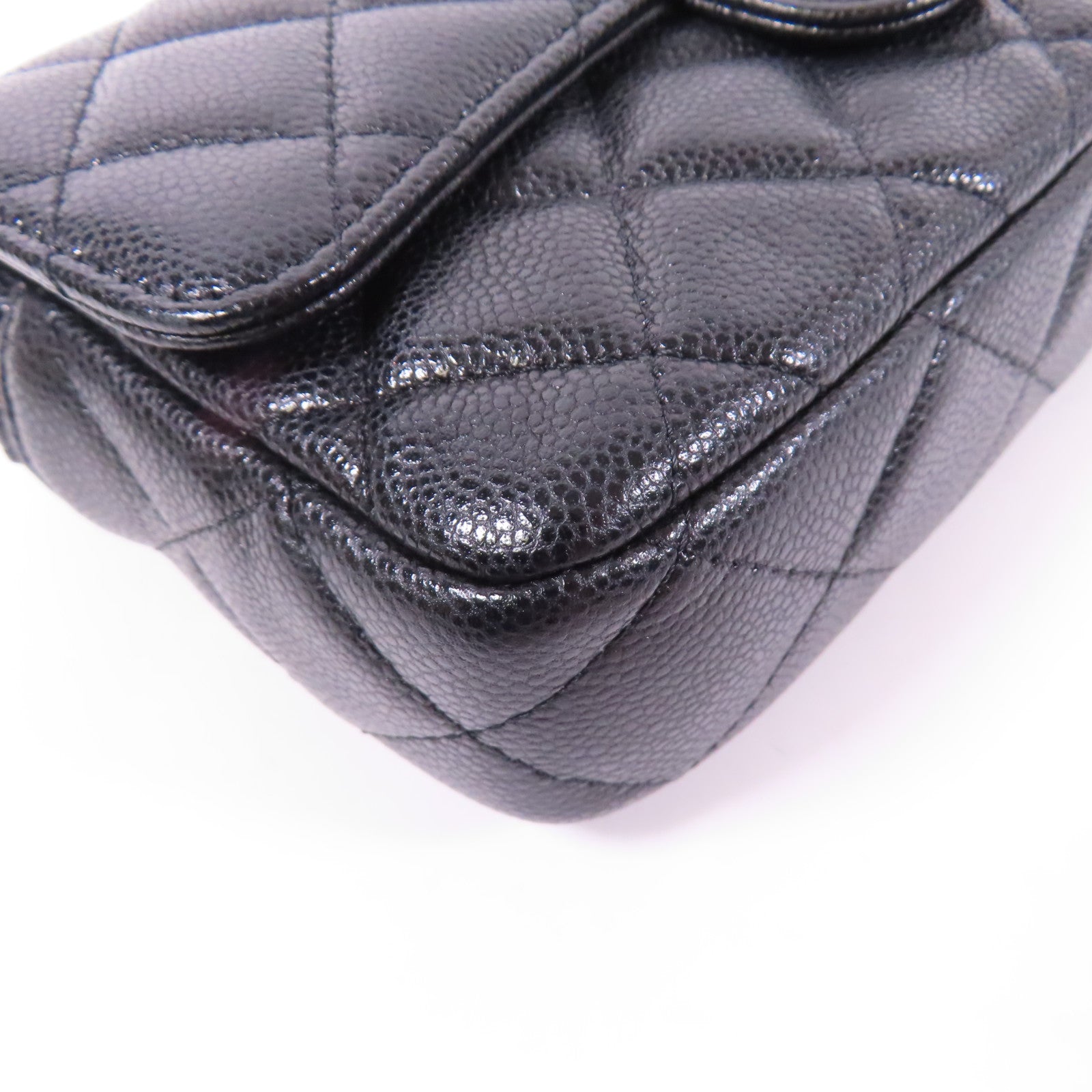CHANEL 牛皮皮革Chain Shoulder金扣鏈帶肩背袋