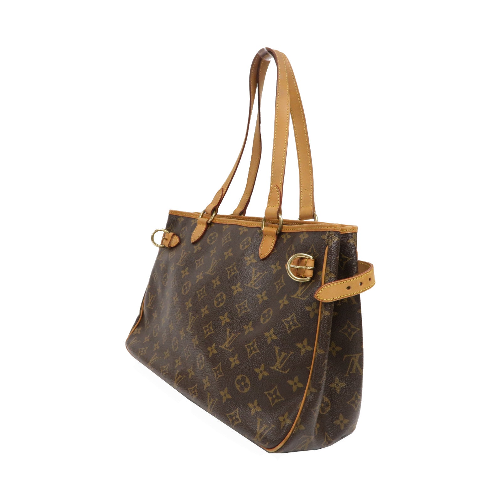LOUIS VUITTON Monogram Batignolles Horizontal金扣肩背袋啡色