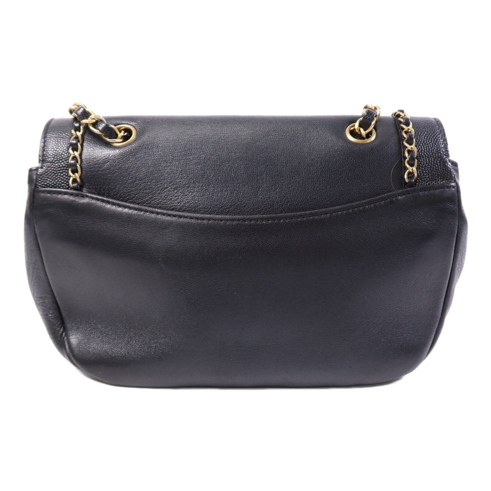 CHANEL 牛皮皮革Chain Shoulder Bag金扣鏈帶肩背袋