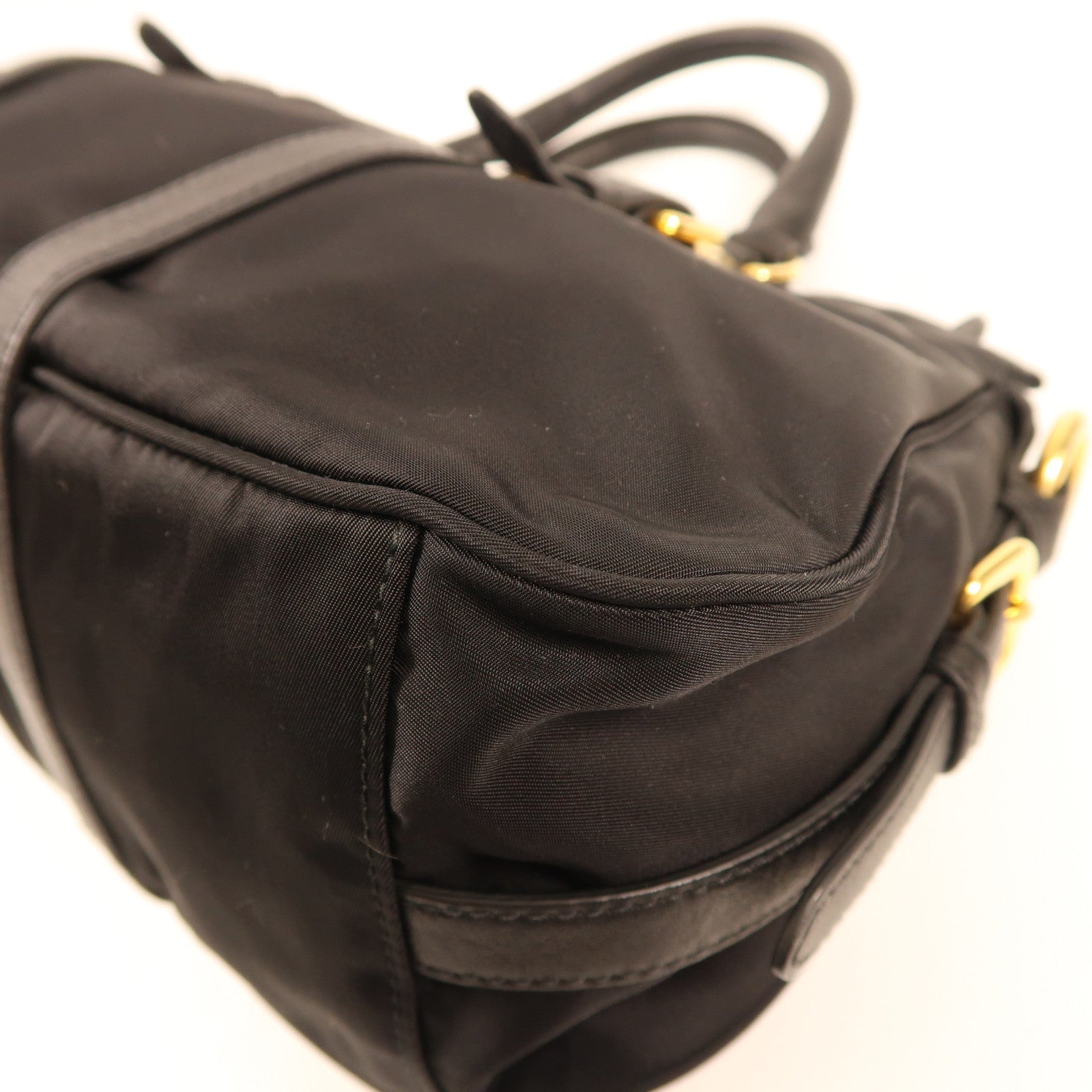 PRADA 尼龍/皮革2 Way Shoulder金扣手挽肩背兩用袋