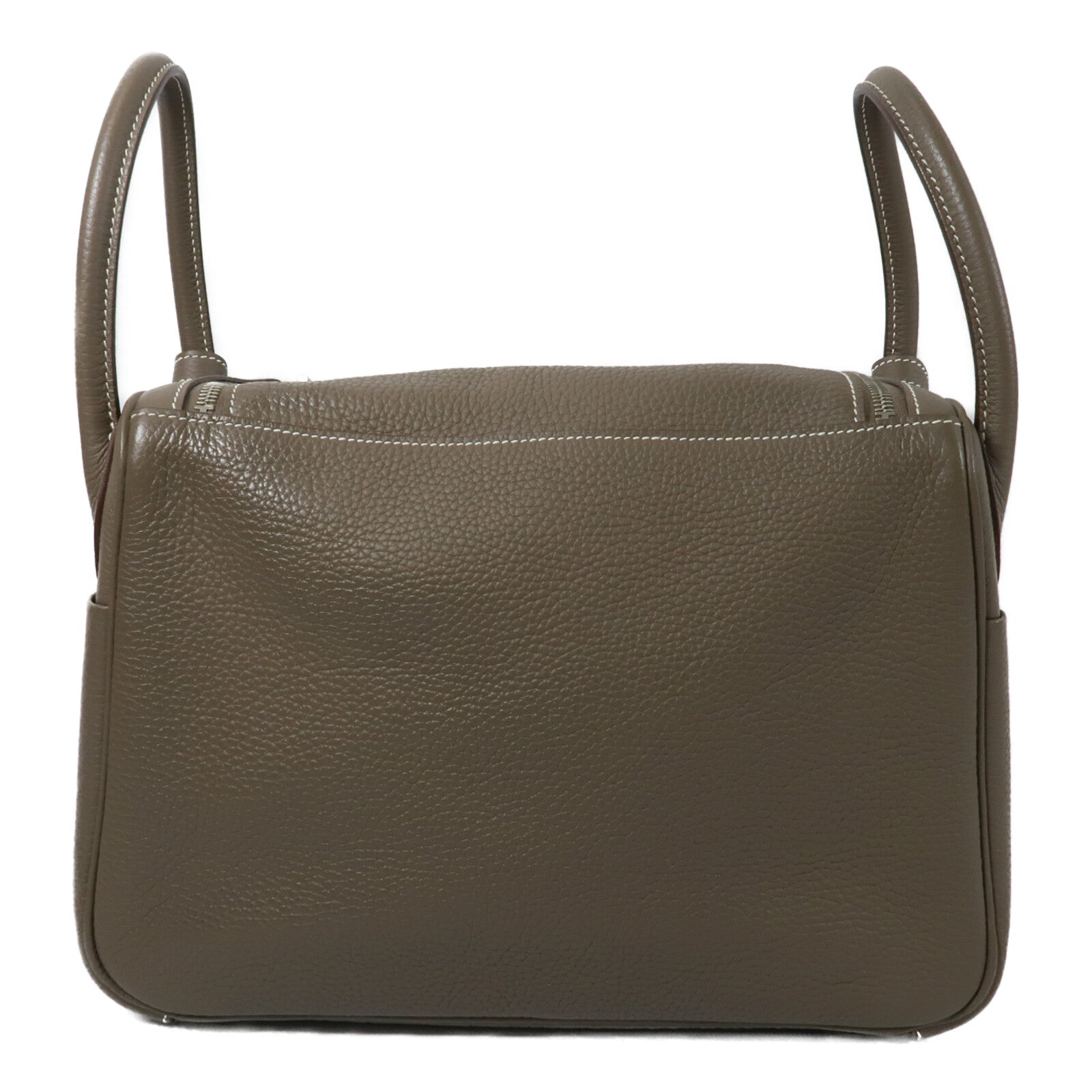 HERMES Clemence皮革Lindy 30手挽肩背兩用袋Etoupe
