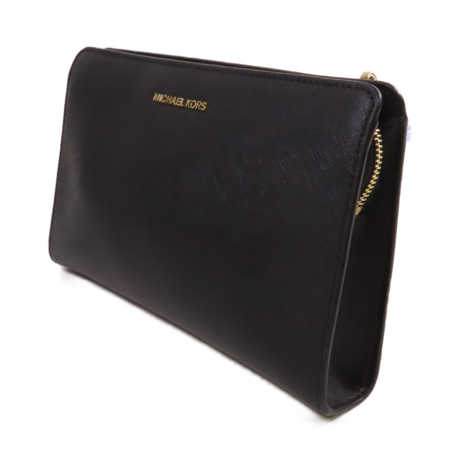 Michael Kors Saffiano皮革Shoulder Bag金扣肩背袋黑色