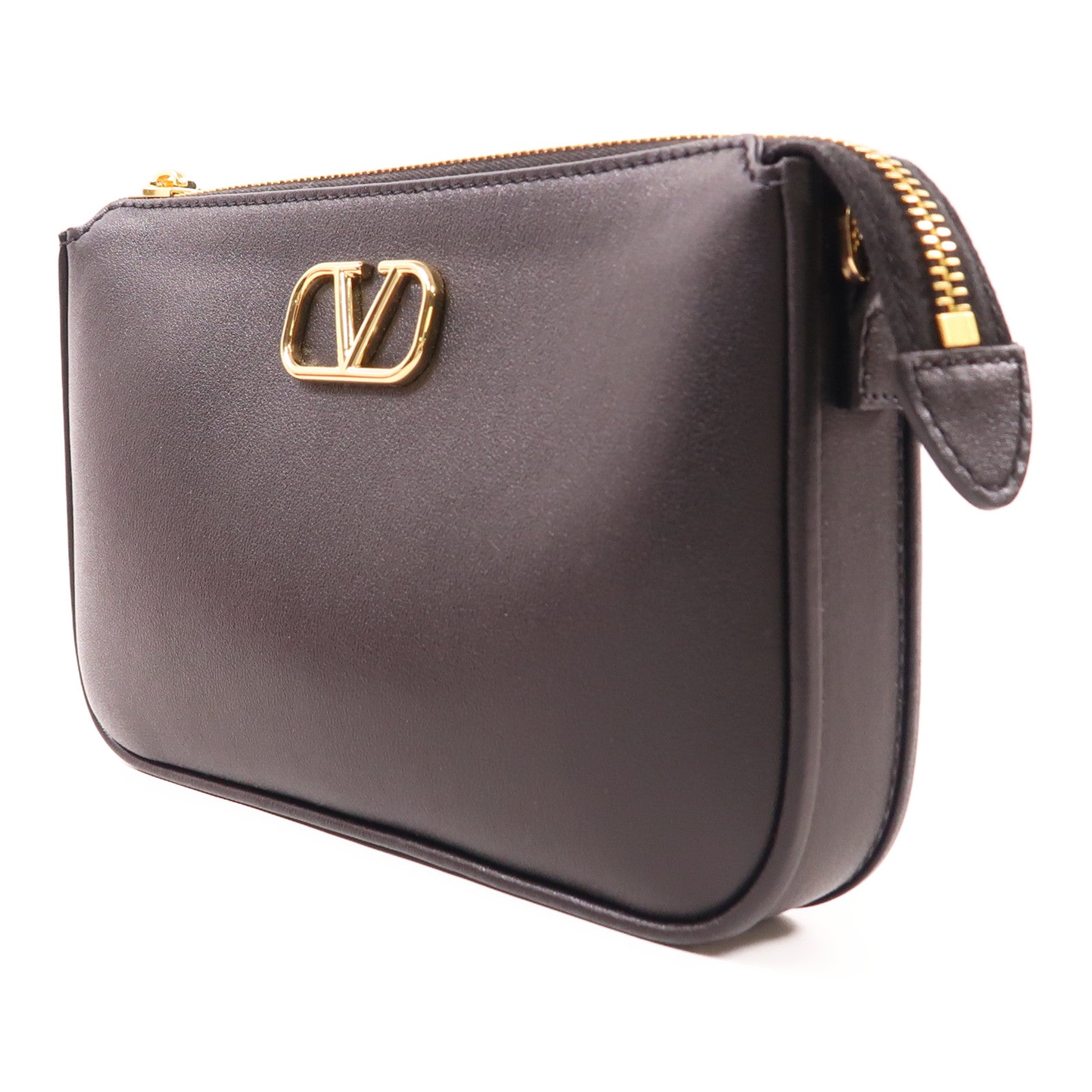 Valentino GHW Vlogo Mini Bag Shoulder Bag 6W2P0AA9MIM/0NO Calfskin Leather Black