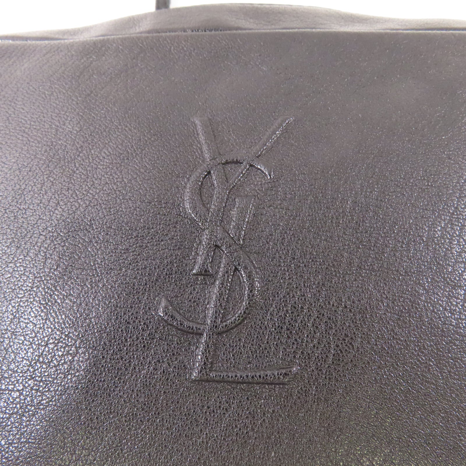 SAINT LAURENT 牛皮皮革Shoulder Bag銀扣肩背袋