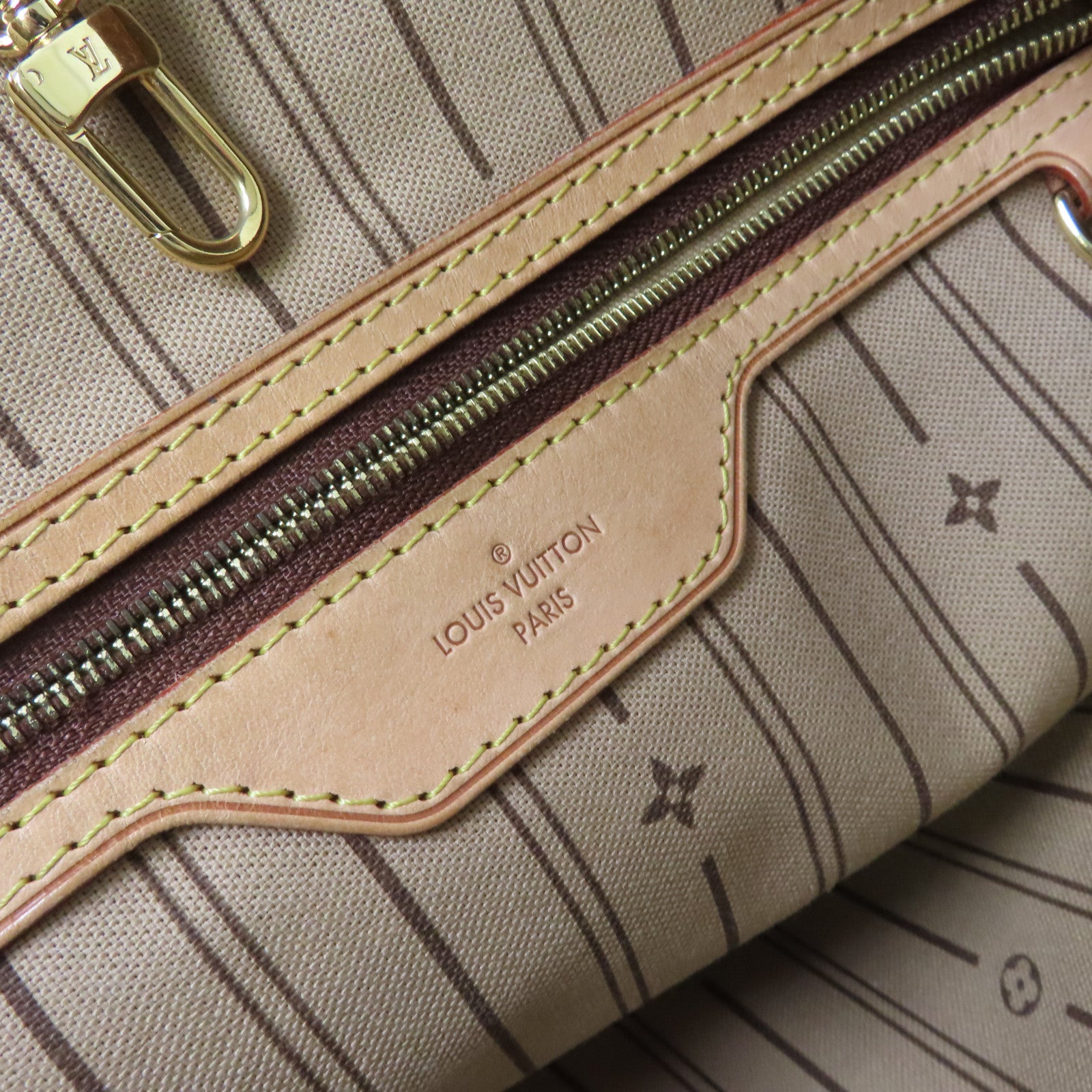 LOUIS VUITTON Monogram Delightful GM Tote Shoulder Bag金扣肩背袋啡色
