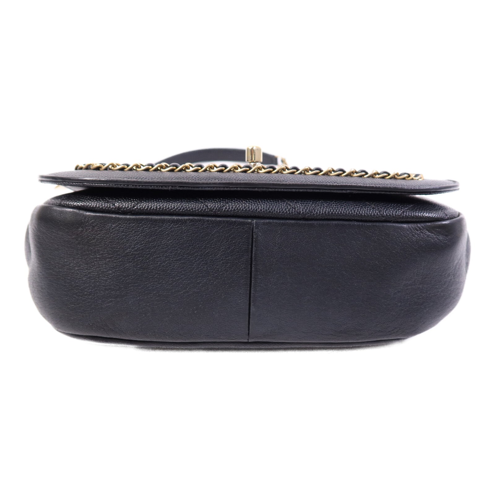 CHANEL 牛皮皮革Chain Shoulder Bag金扣鏈帶肩背袋