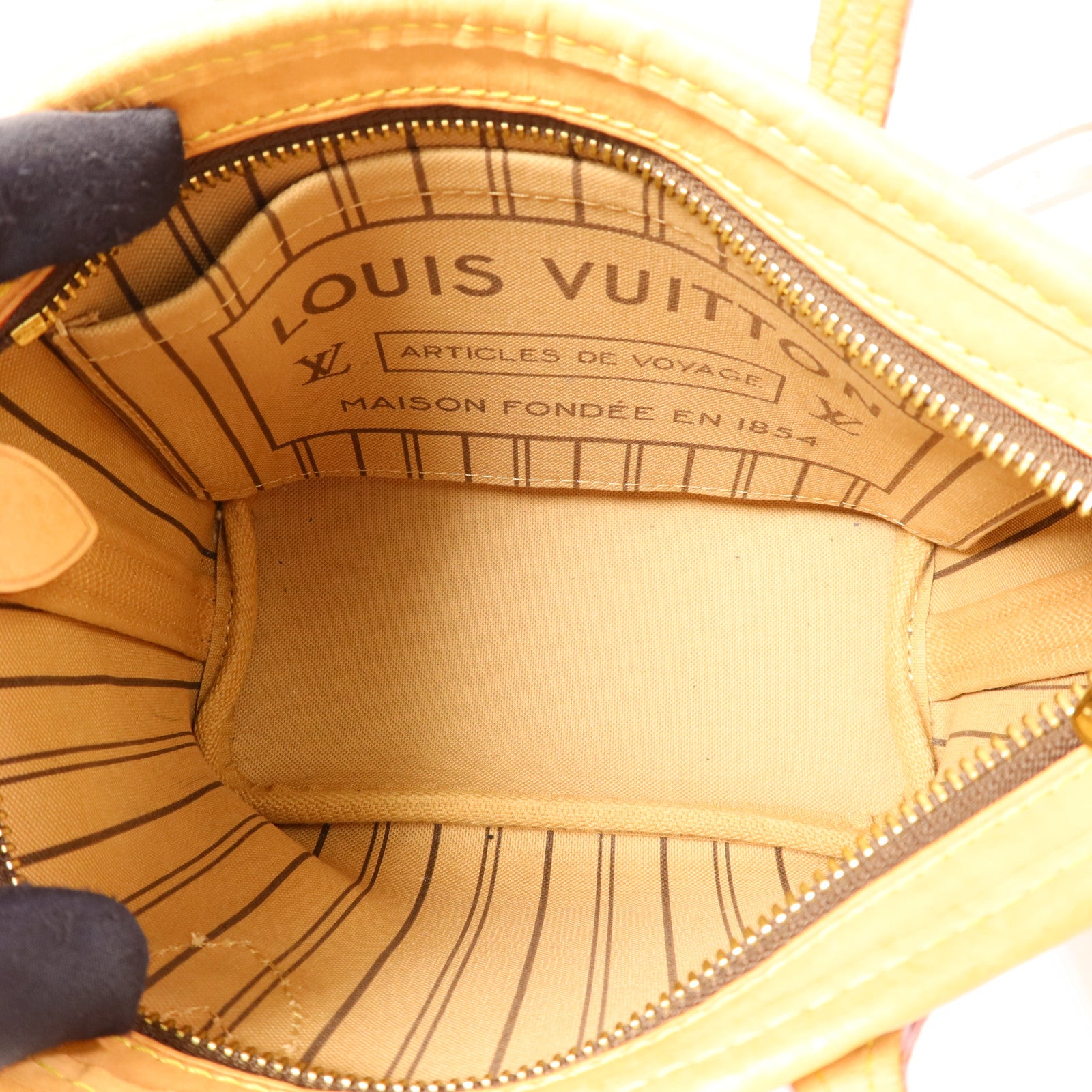 LOUIS VUITTON Monogram Neverfull BB金扣手挽肩背兩用袋