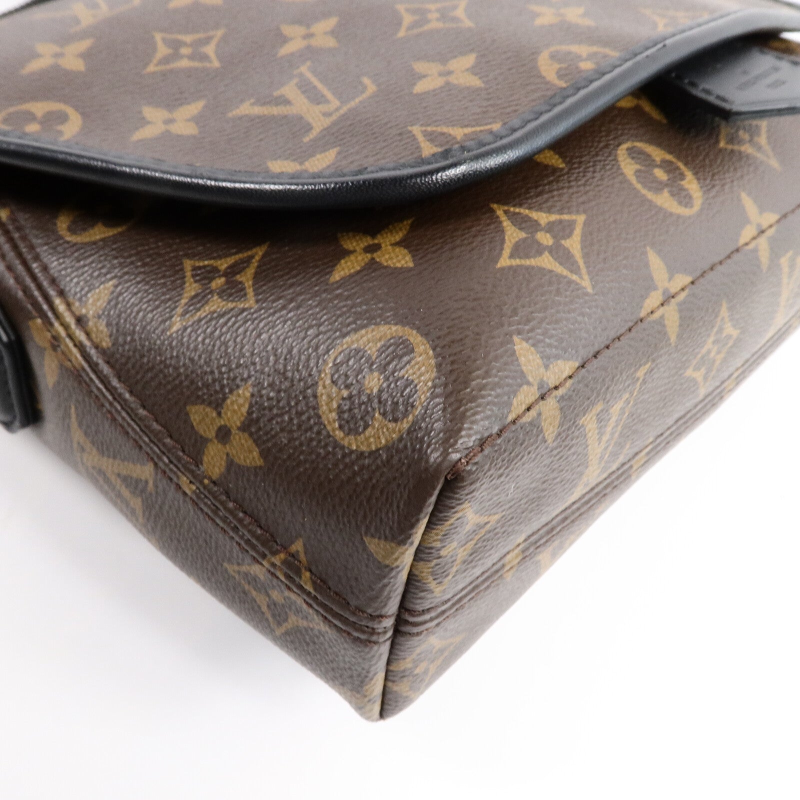 LOUIS VUITTON Monogram Macassar Magnetic Messenger Bag肩背袋棕色