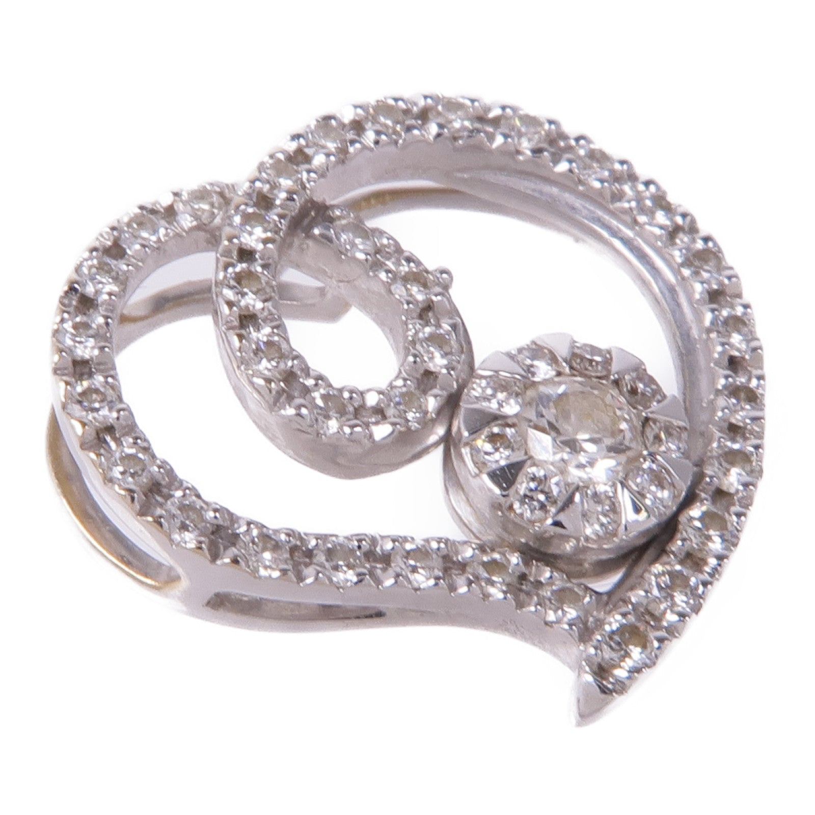 JEWELRY 18K白金Diamond Pendant Top鑽石吊墜