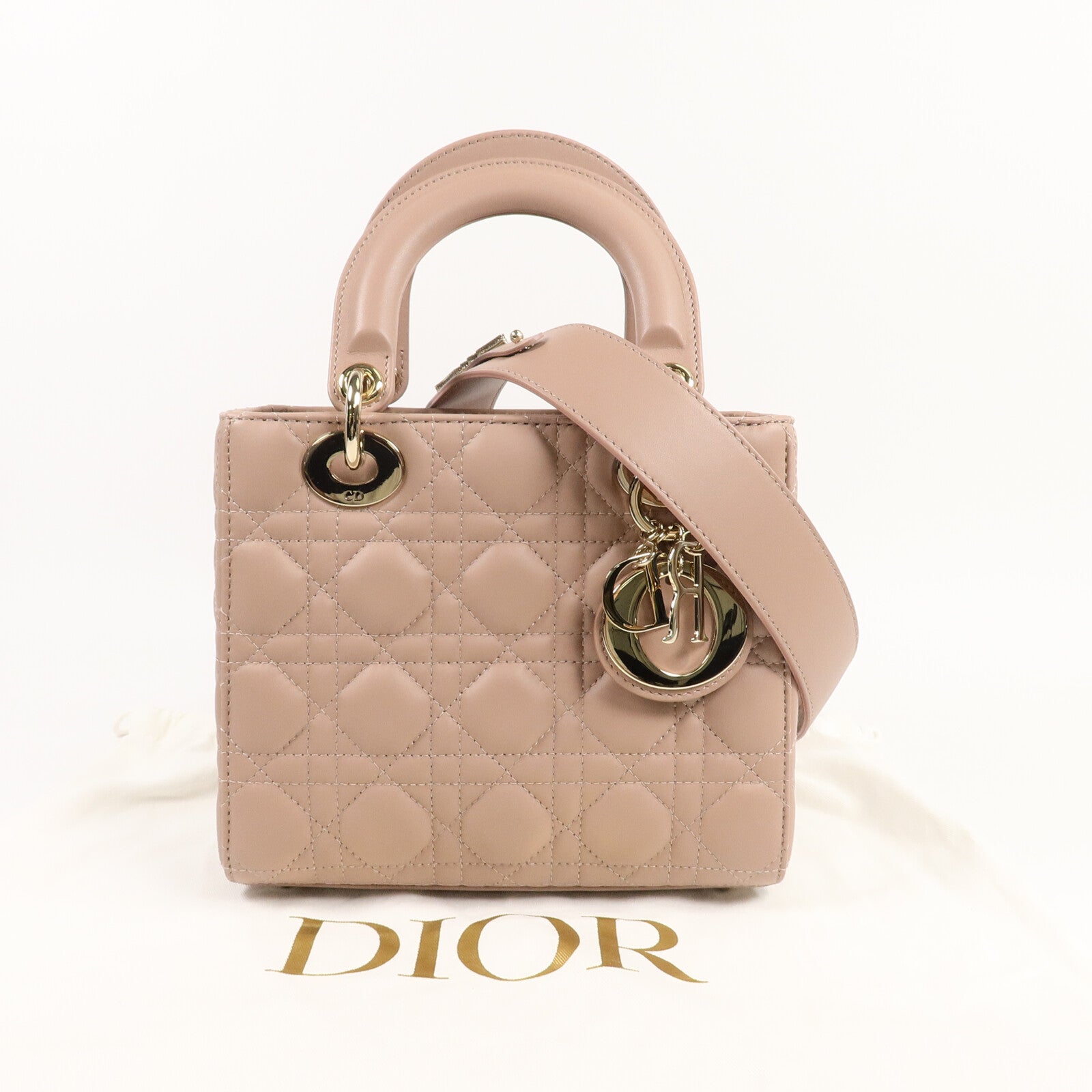 Dior 羊皮皮革Small Lady Dior My ABC Dior手挽肩背兩用袋