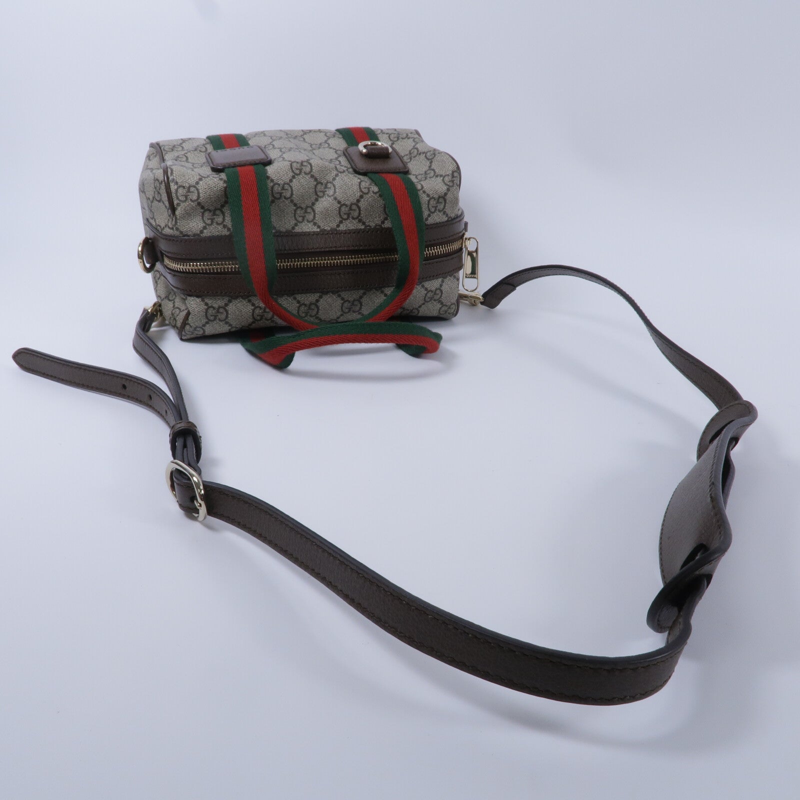 GUCCI 塗層帆布Ophidia Mini GG Supreme手挽肩背兩用袋