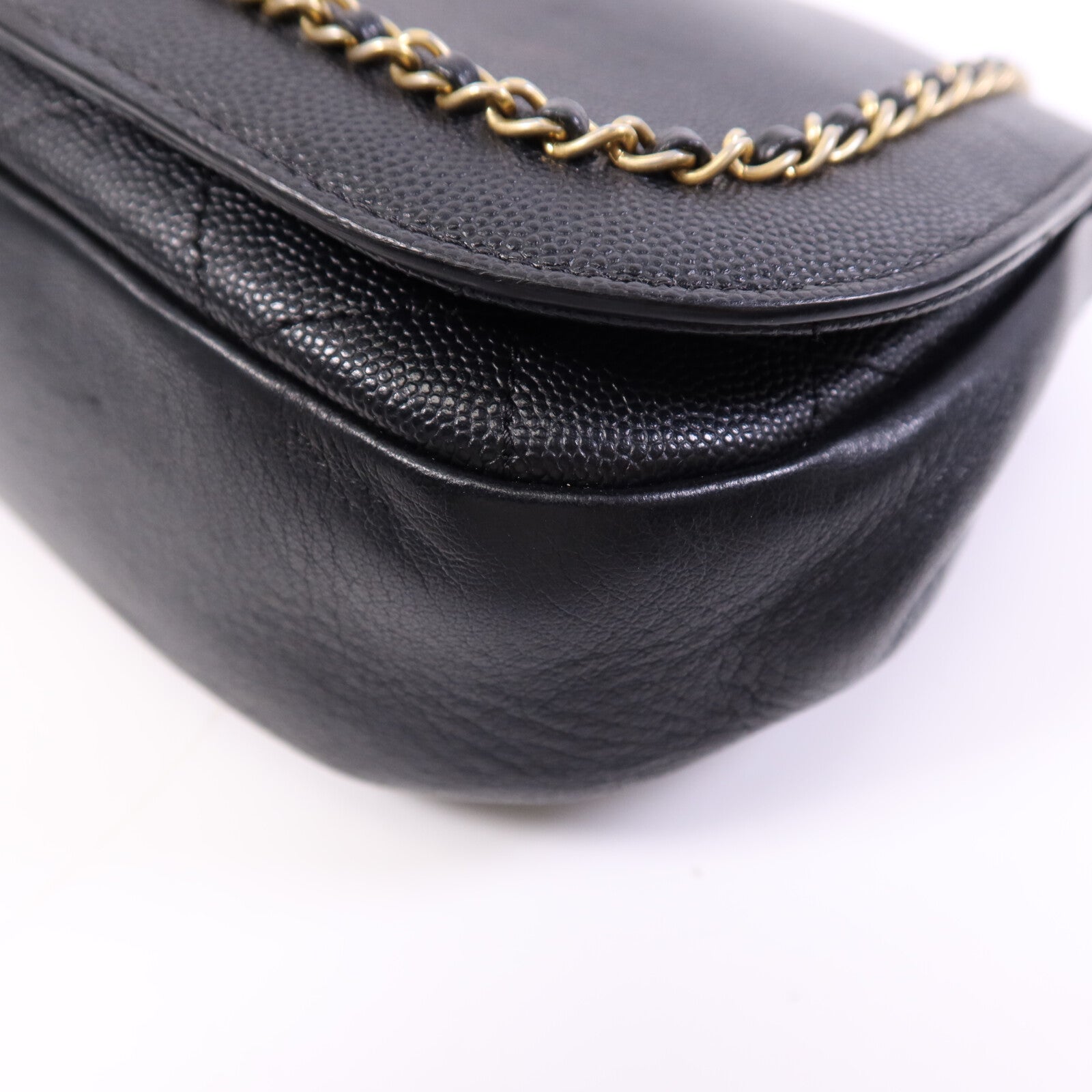 CHANEL 牛皮皮革Chain Shoulder Bag金扣鏈帶肩背袋