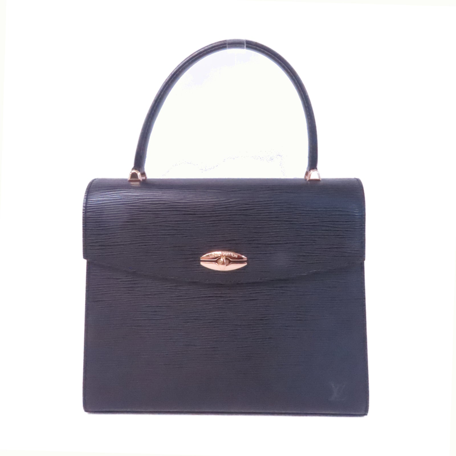 LOUIS VUITTON Epi Malesherbes金扣手挽袋黑色