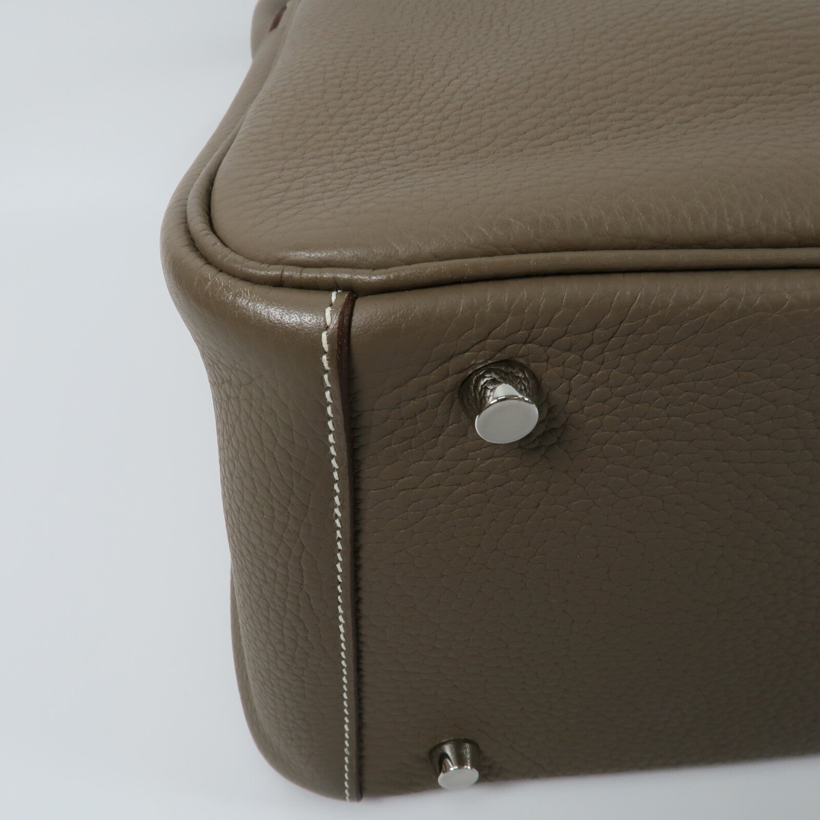 HERMES Clemence皮革Lindy 30手挽肩背兩用袋Etoupe