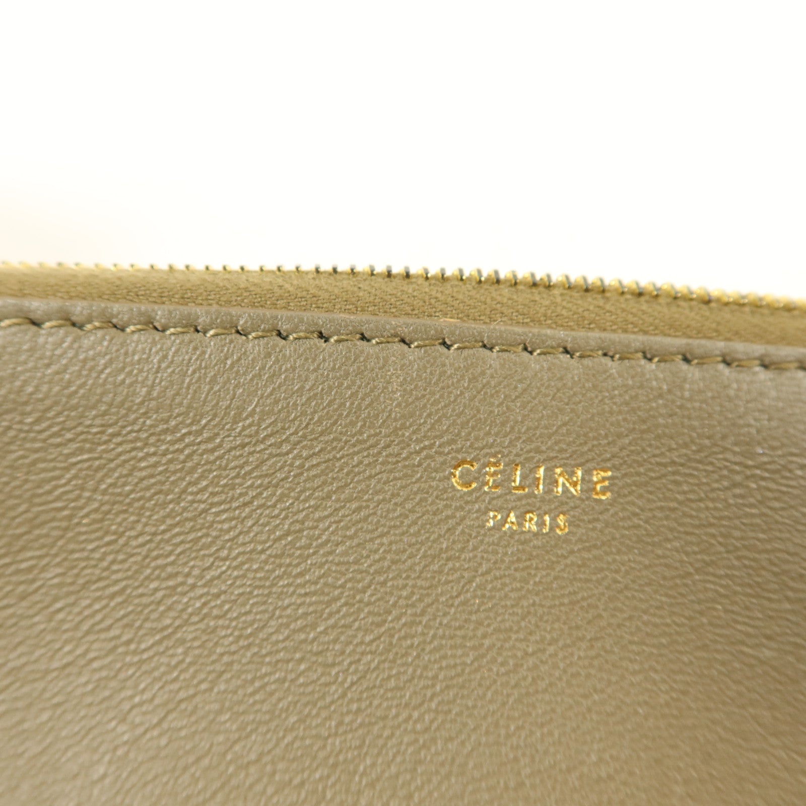 CELINE 牛皮皮革Pouch金扣小袋