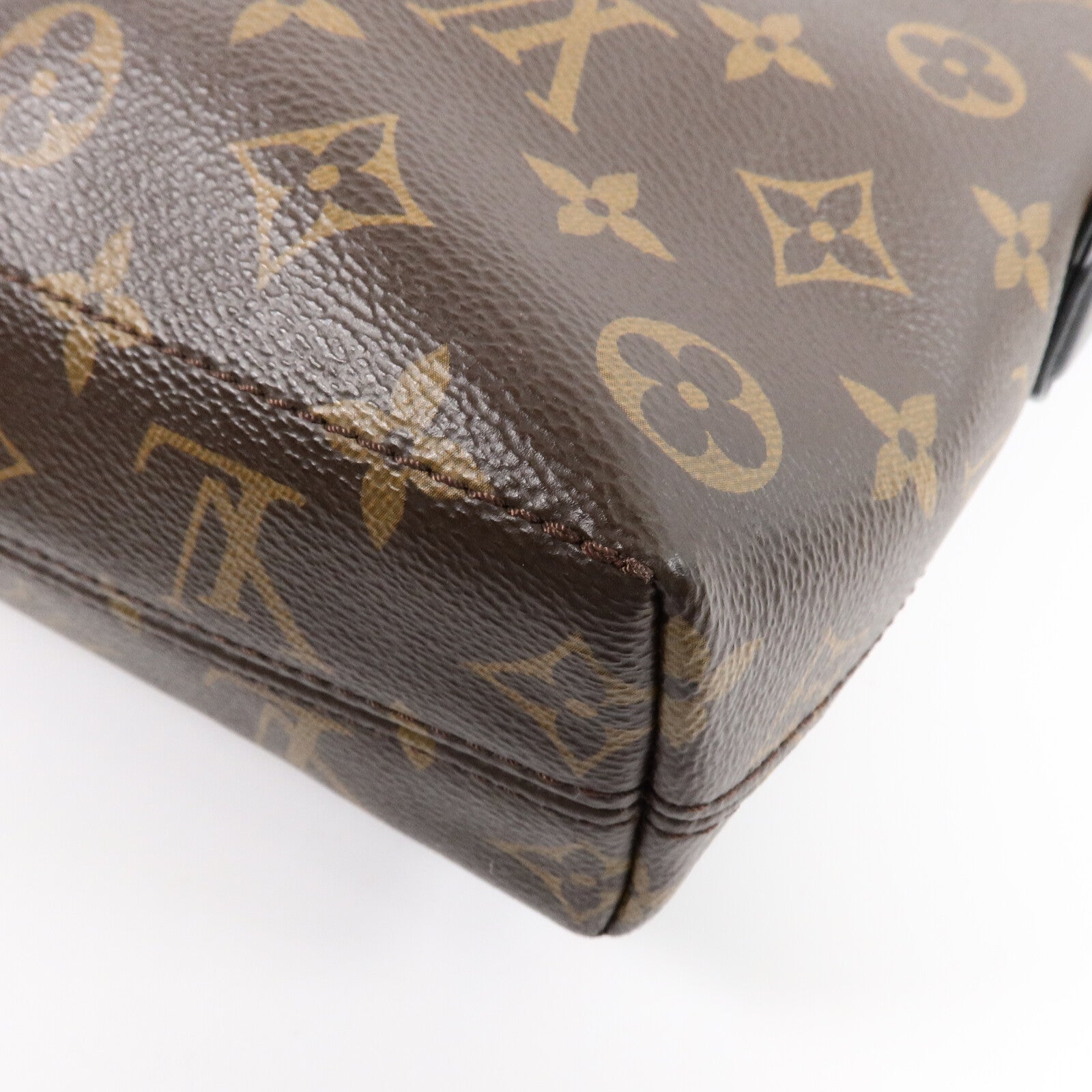 LOUIS VUITTON Monogram Macassar Magnetic Messenger Bag肩背袋棕色