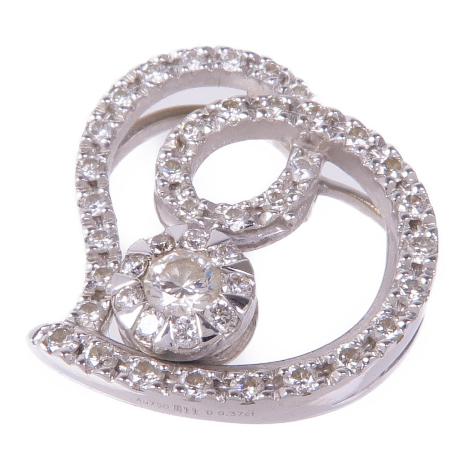 JEWELRY 18K白金Diamond Pendant Top鑽石吊墜