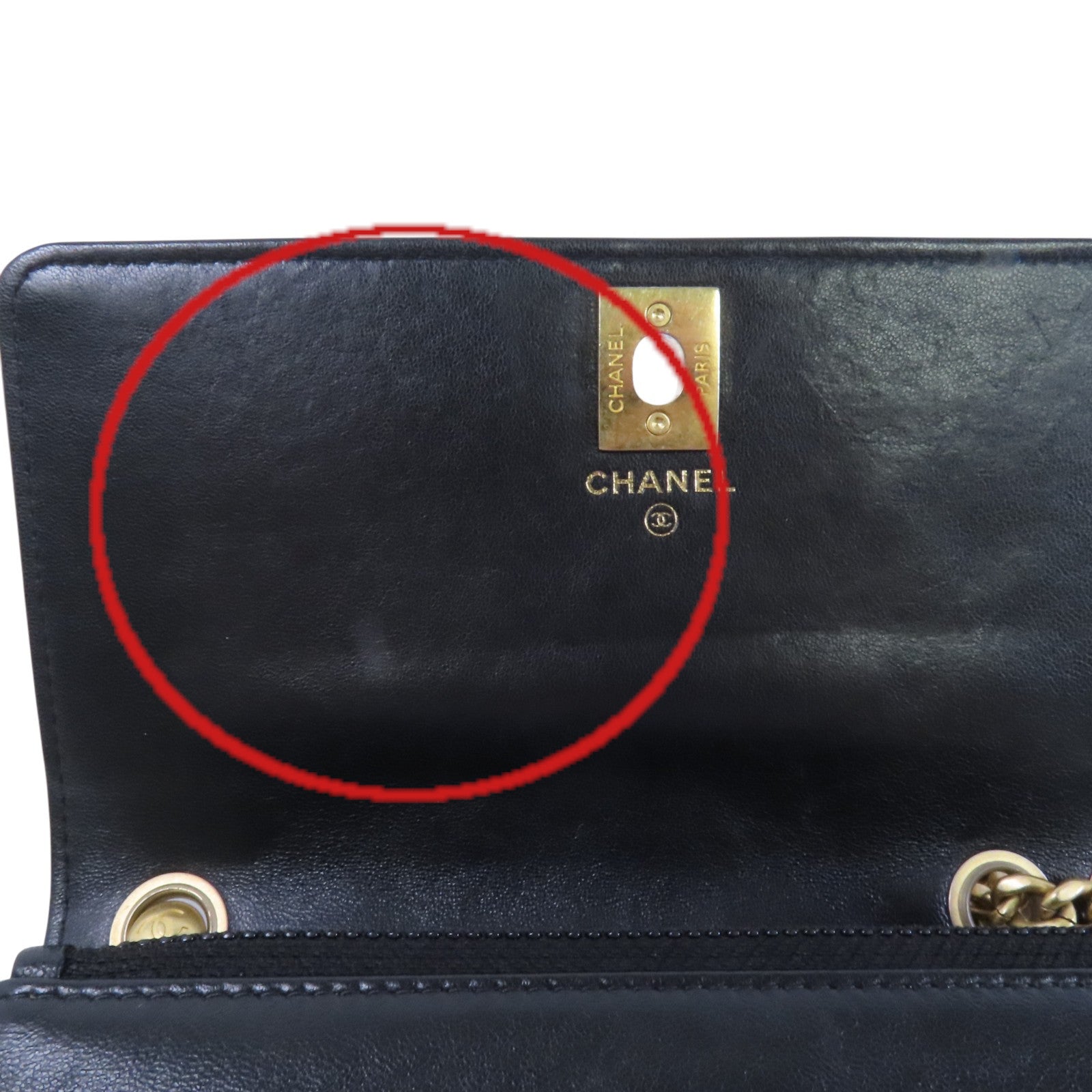 CHANEL 【激減優惠】羊皮皮革WOC Wallet On Chain金扣鏈帶肩背袋