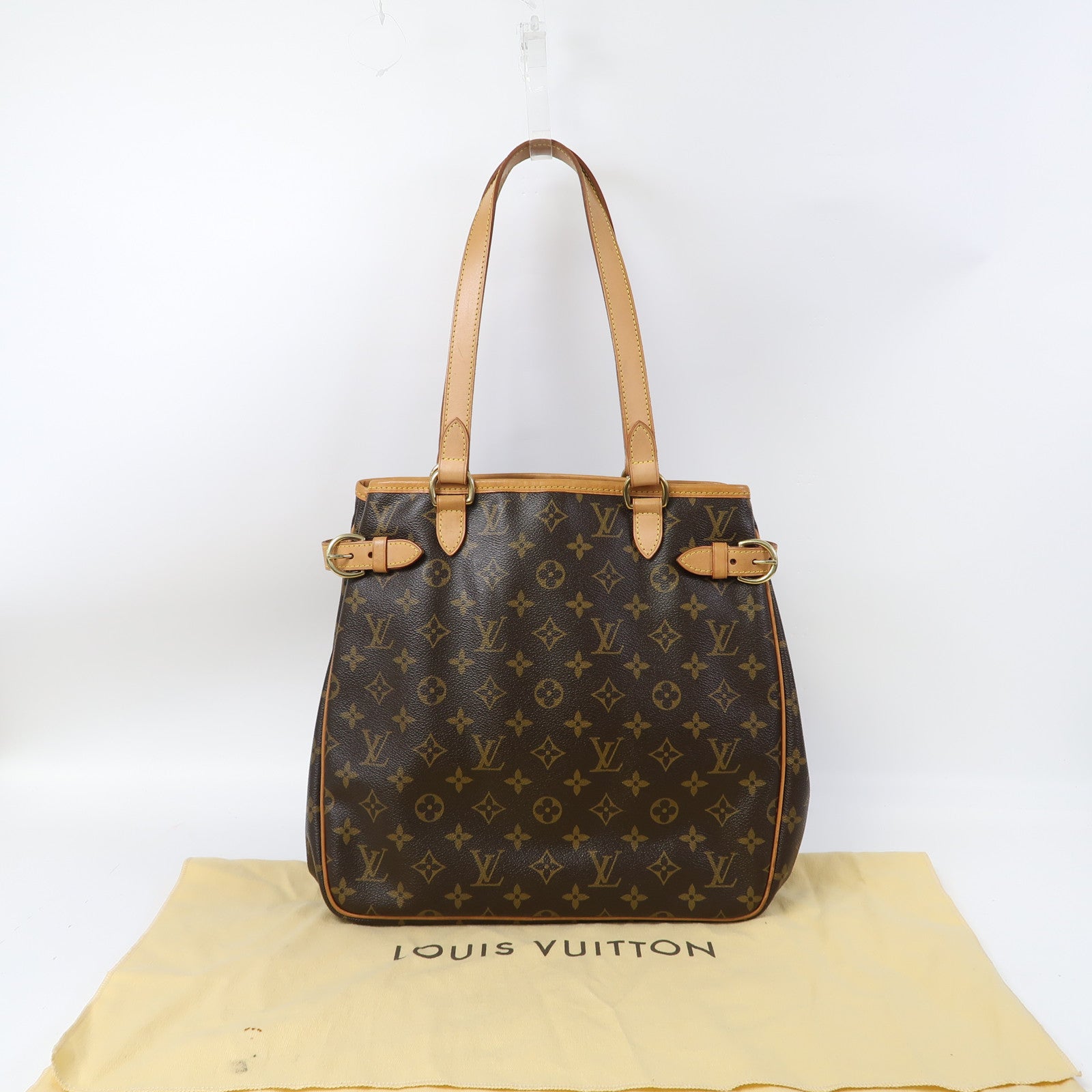 LOUIS VUITTON Monogram Batignolles Vertical金扣肩背袋啡色