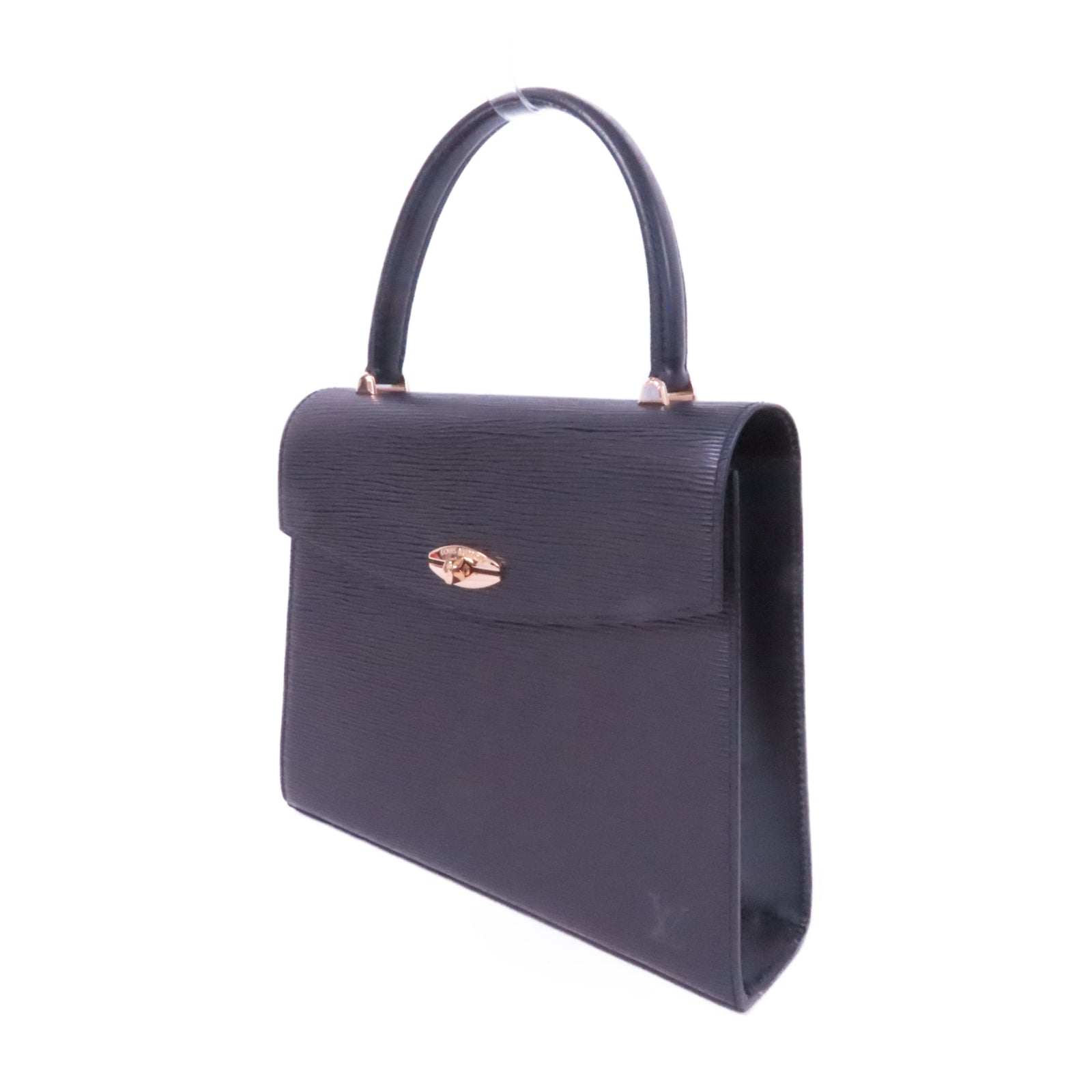 LOUIS VUITTON Epi Malesherbes金扣手挽袋黑色