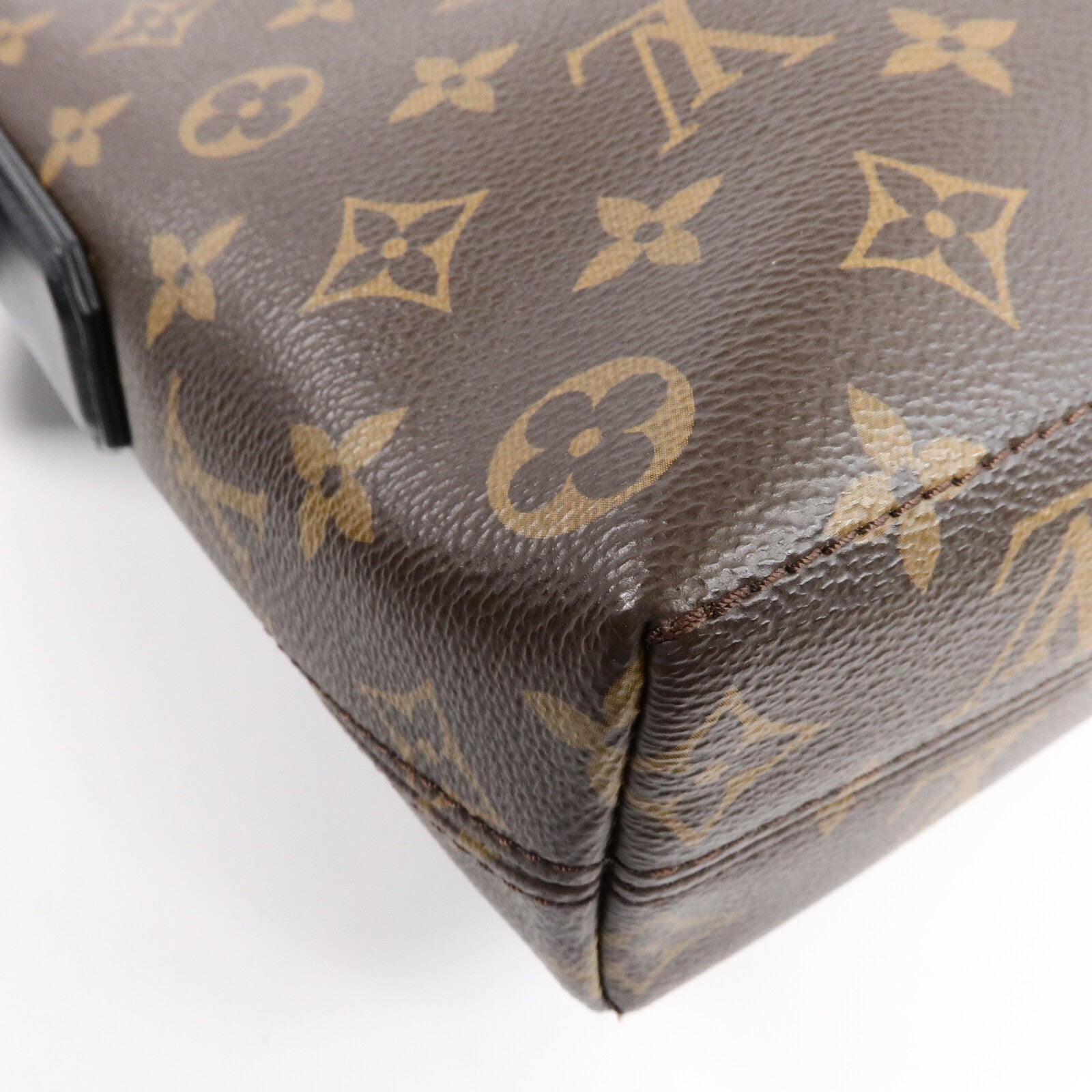 LOUIS VUITTON Monogram Macassar Magnetic Messenger Bag肩背袋棕色
