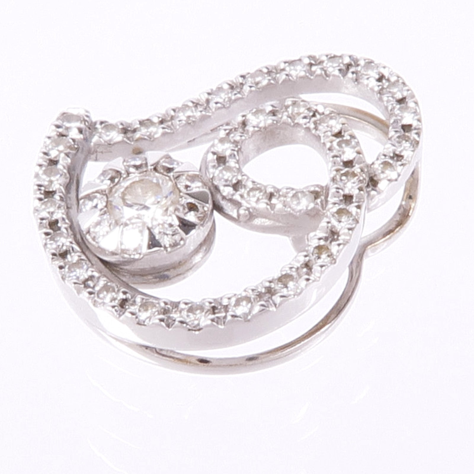 JEWELRY 18K白金Diamond Pendant Top鑽石吊墜