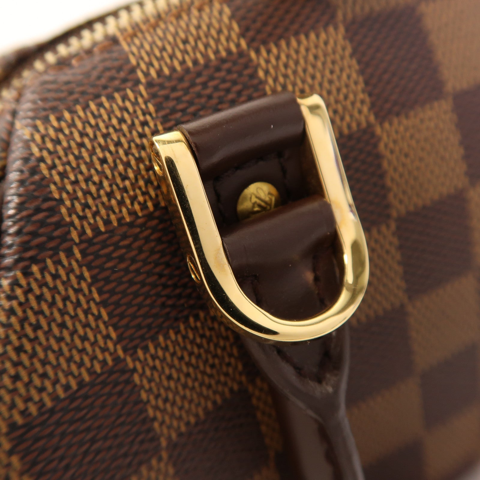 LOUIS VUITTON Damier Rivera Mini金扣手挽袋