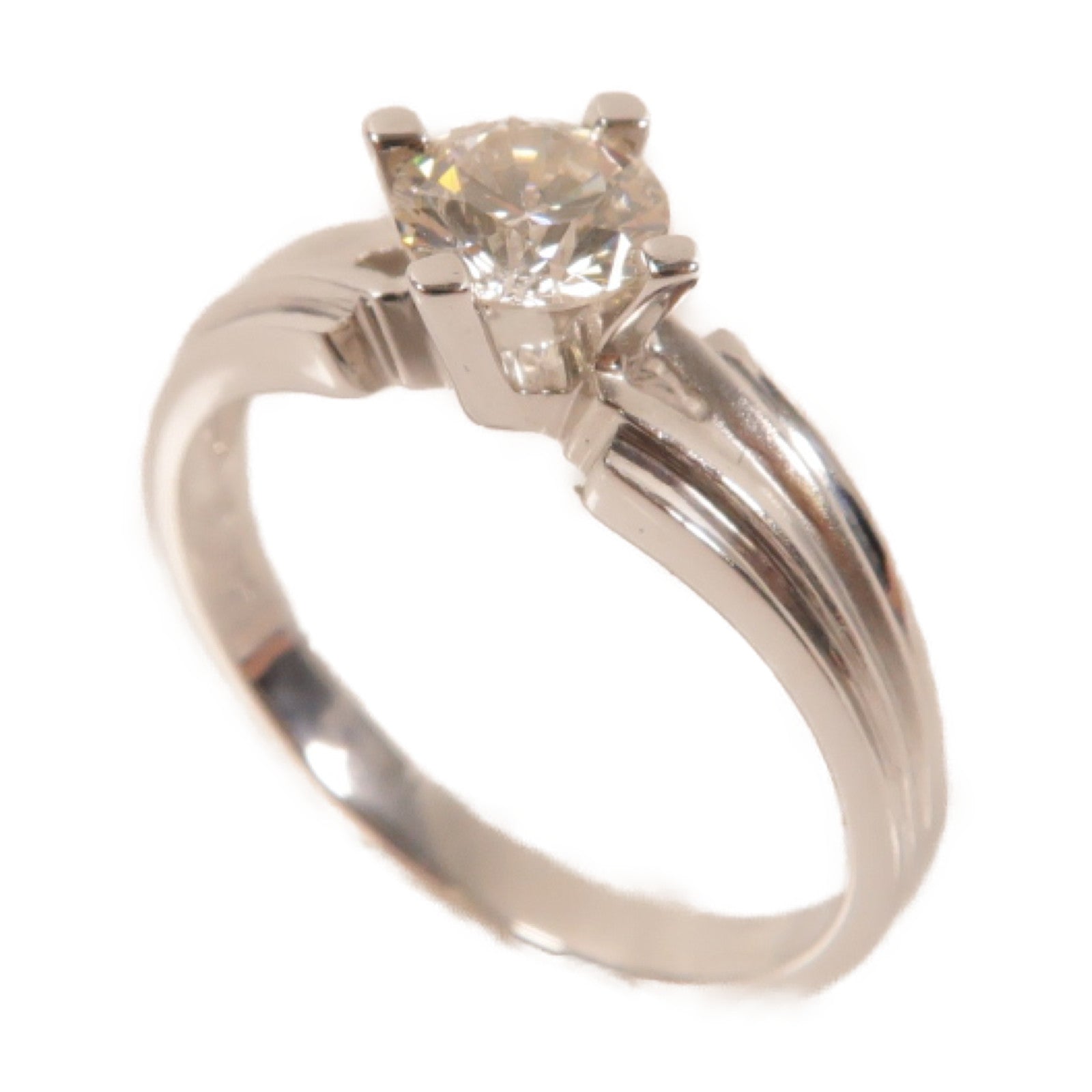 JEWELRY **【激減優惠】18K白金Diamond Ring鑽石戒指US#6.5銀色