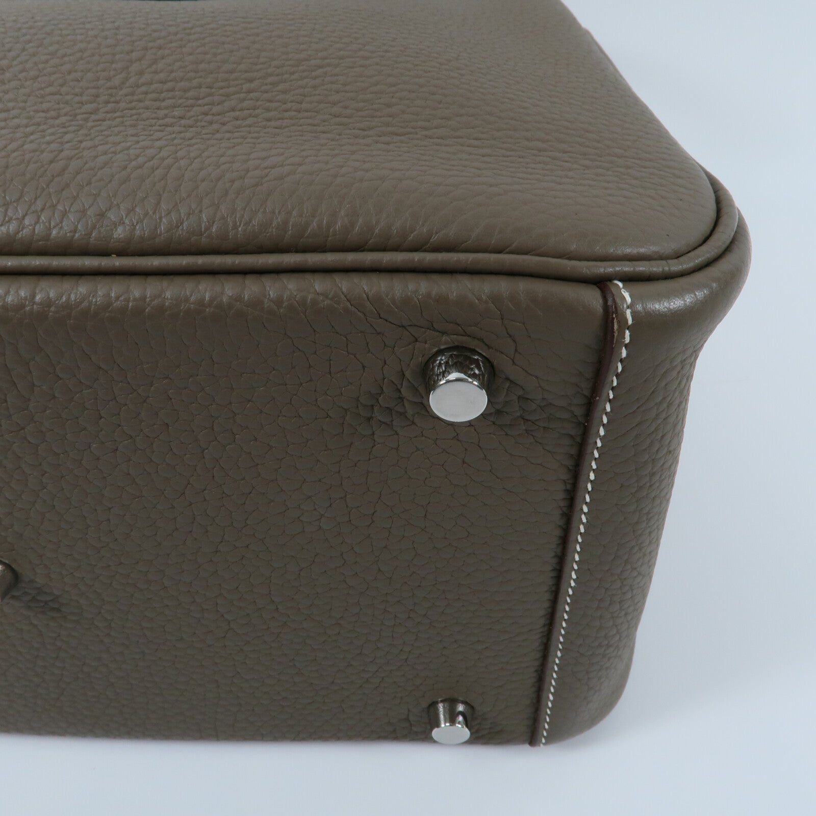 HERMES Clemence皮革Lindy 30手挽肩背兩用袋Etoupe