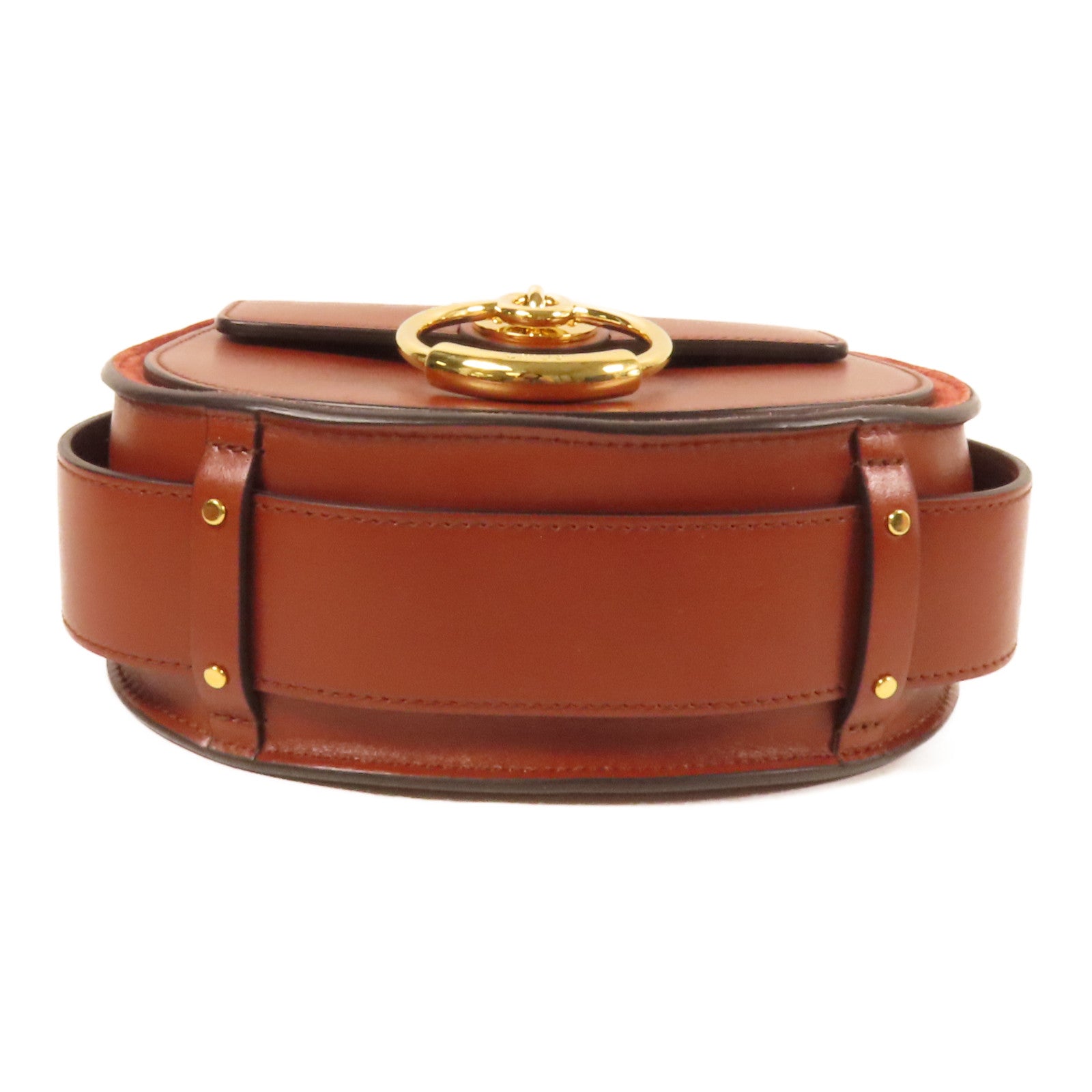 Chloe 牛皮皮革Tess金扣手挽肩背兩用袋