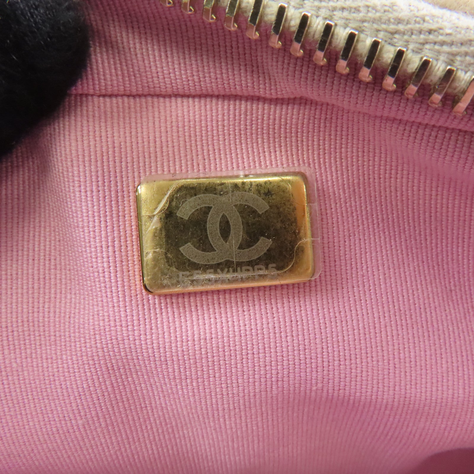CHANEL 菱格牛皮皮革Shoulder Bag金扣鏈帶肩背袋粉紅色/黑色/米色