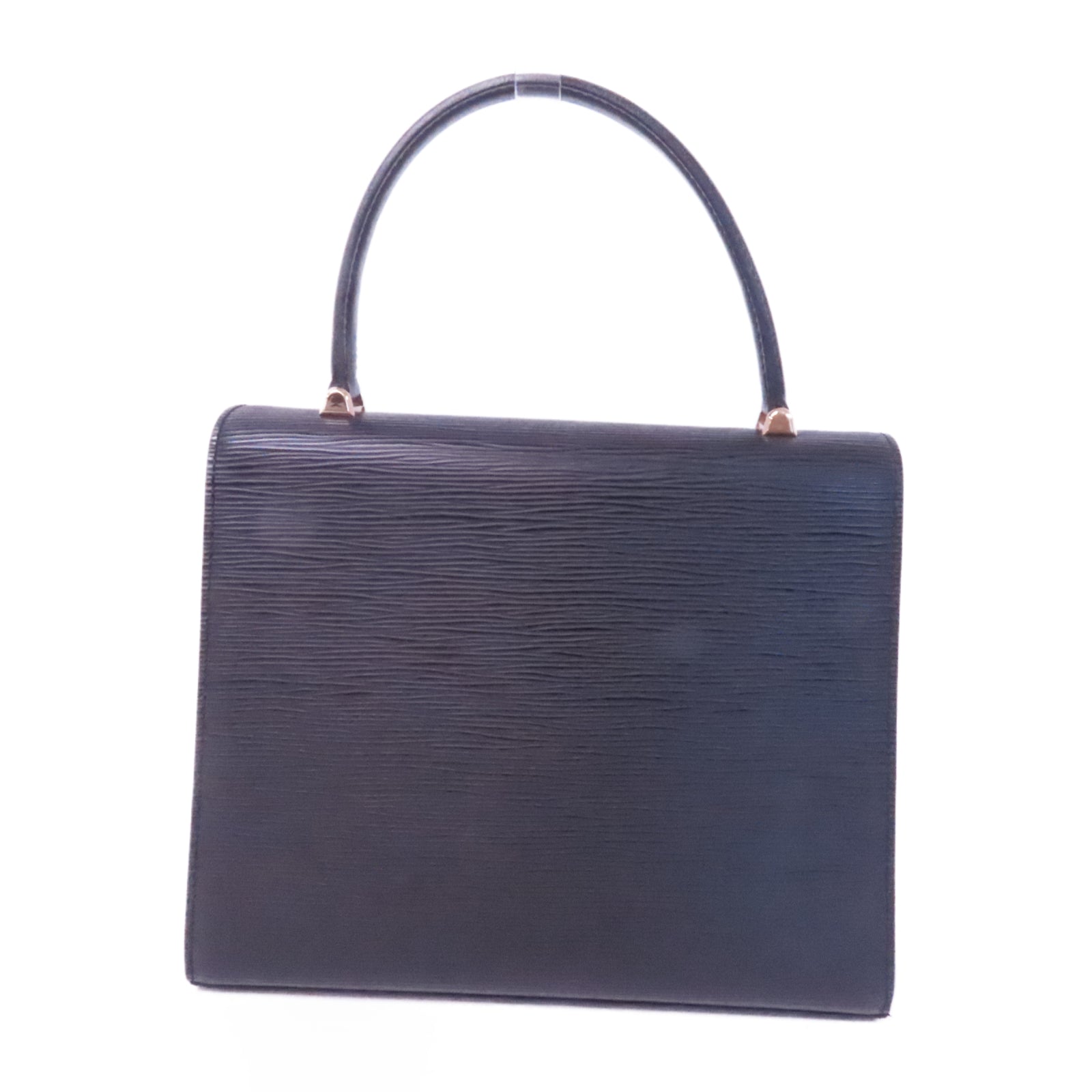 LOUIS VUITTON Epi Malesherbes金扣手挽袋黑色