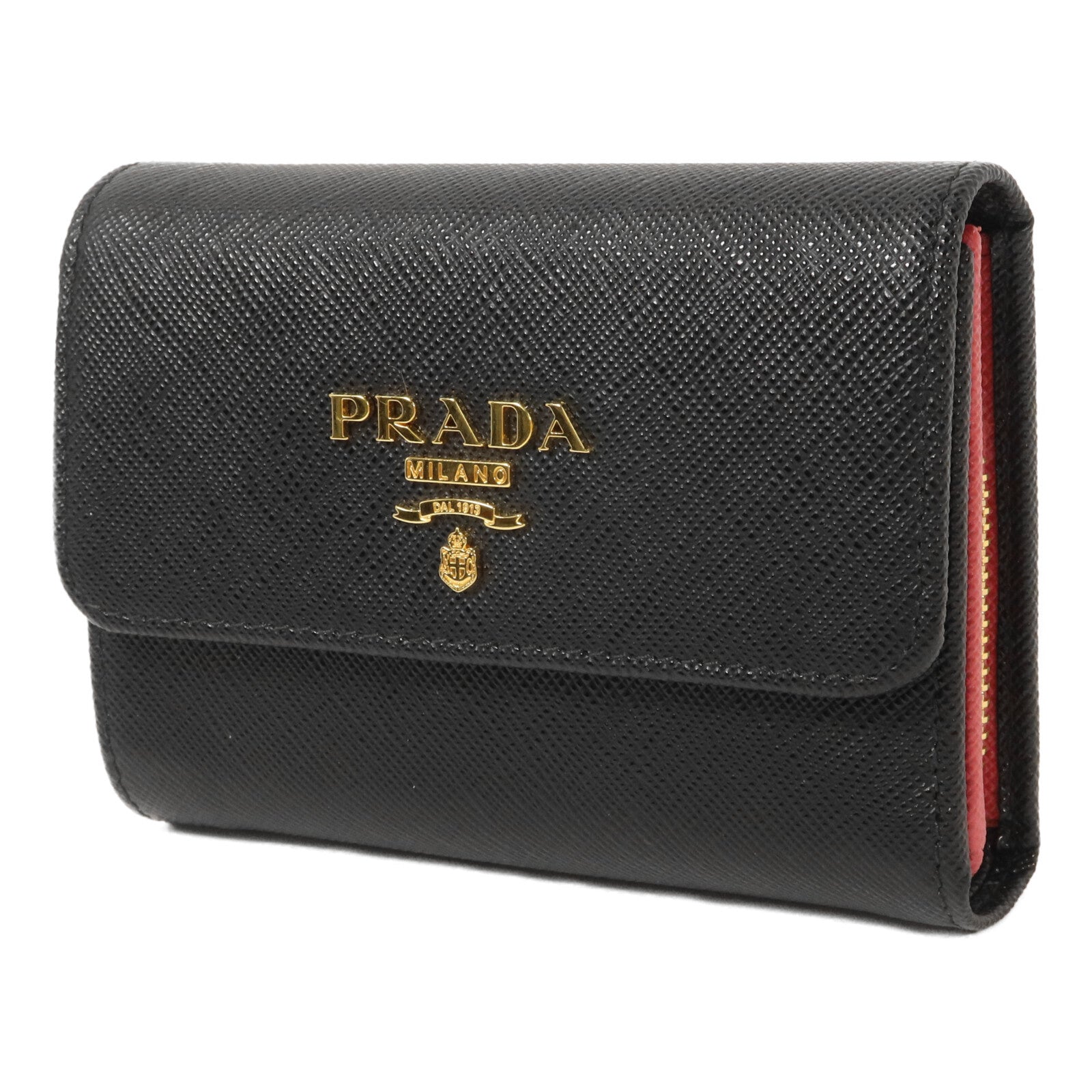 PRADA Saffiano皮革Fold Wallet錢包