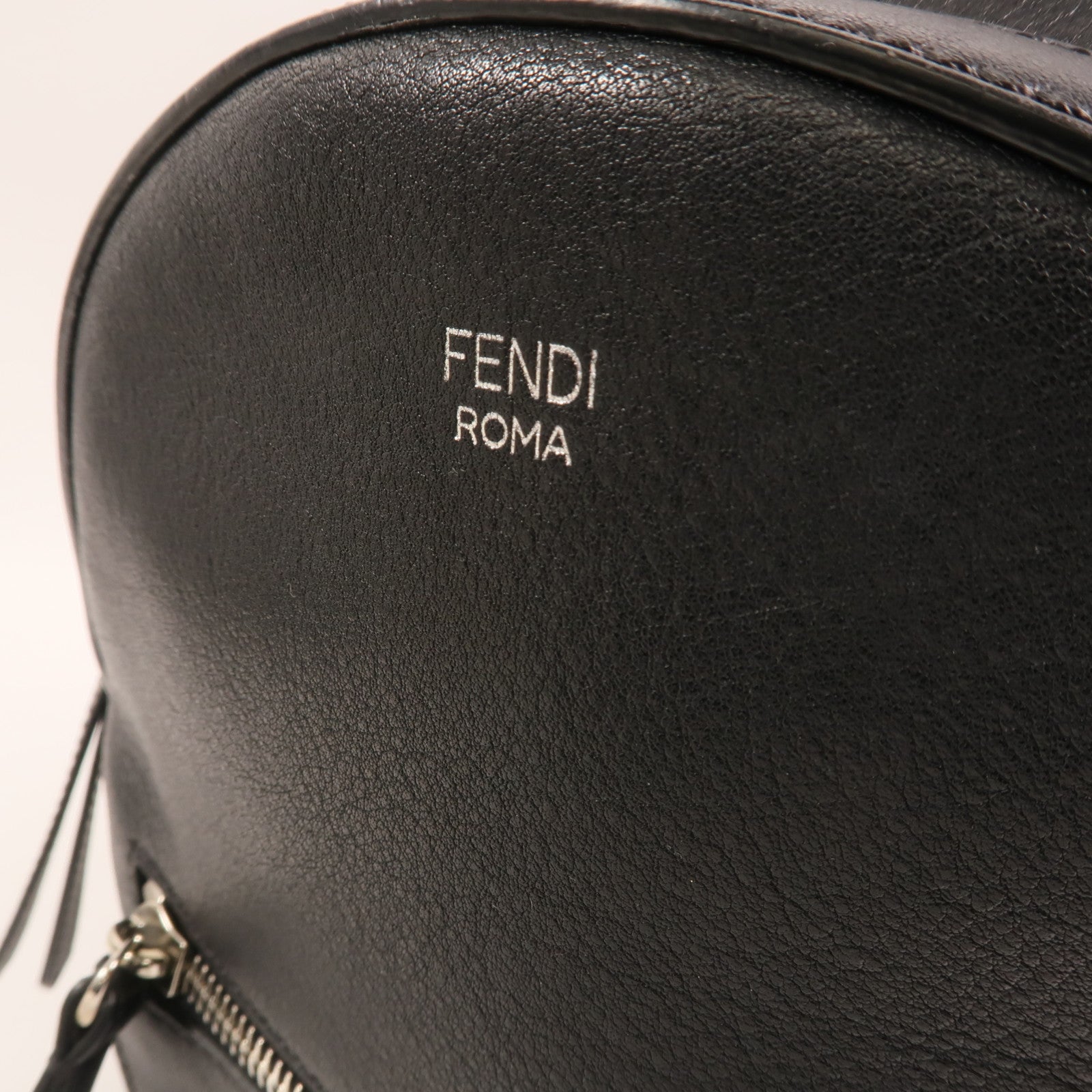 FENDI 牛皮皮革Roma Backpack銀扣背包