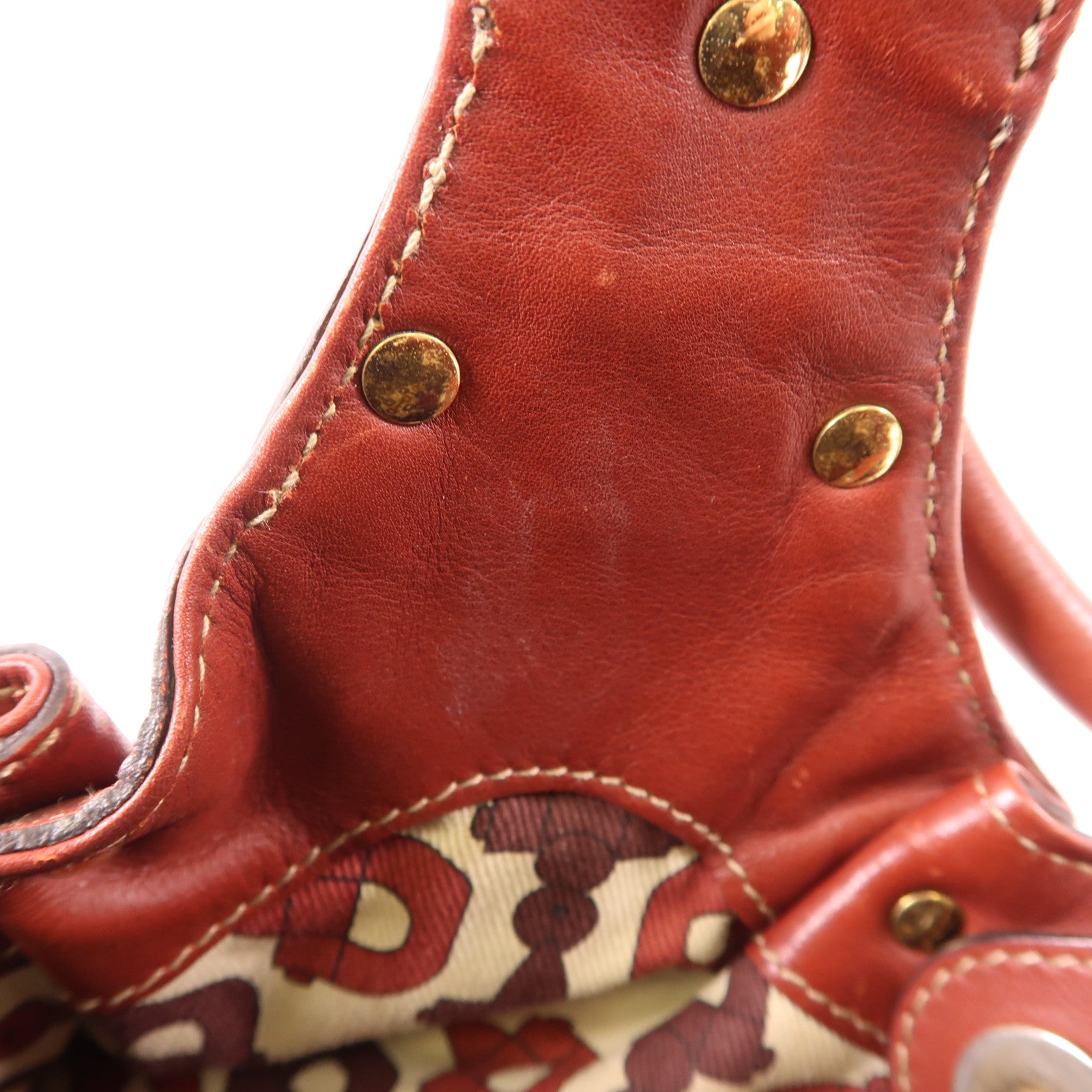 GUCCI 牛皮皮革Handbag金扣手挽袋