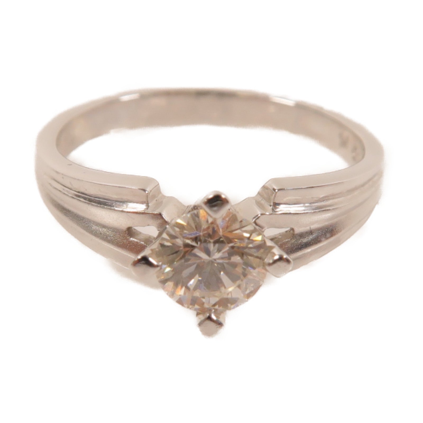 JEWELRY **【激減優惠】18K白金Diamond Ring鑽石戒指US#6.5銀色