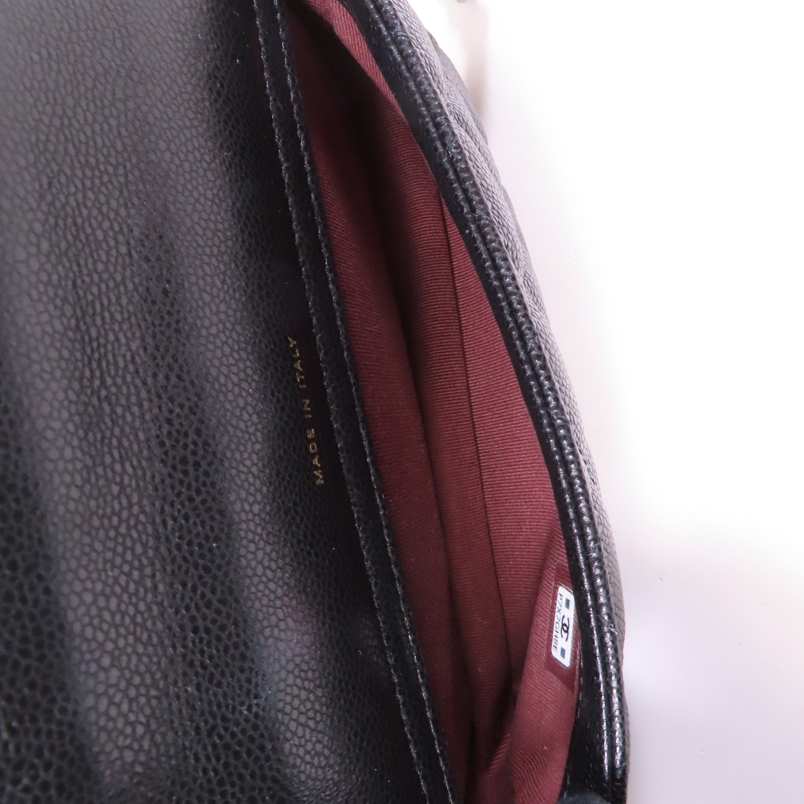 CHANEL 牛皮皮革Chain Shoulder金扣鏈帶肩背袋