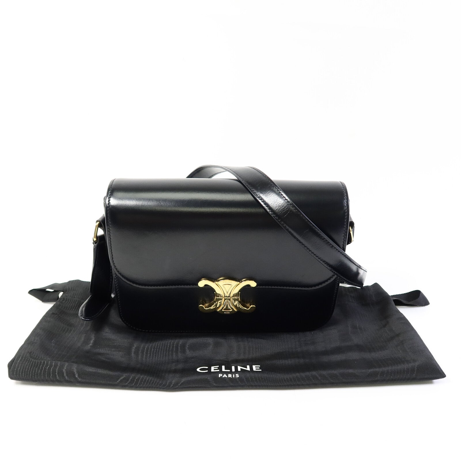 CELINE 牛皮皮革Triomphe Box肩背袋