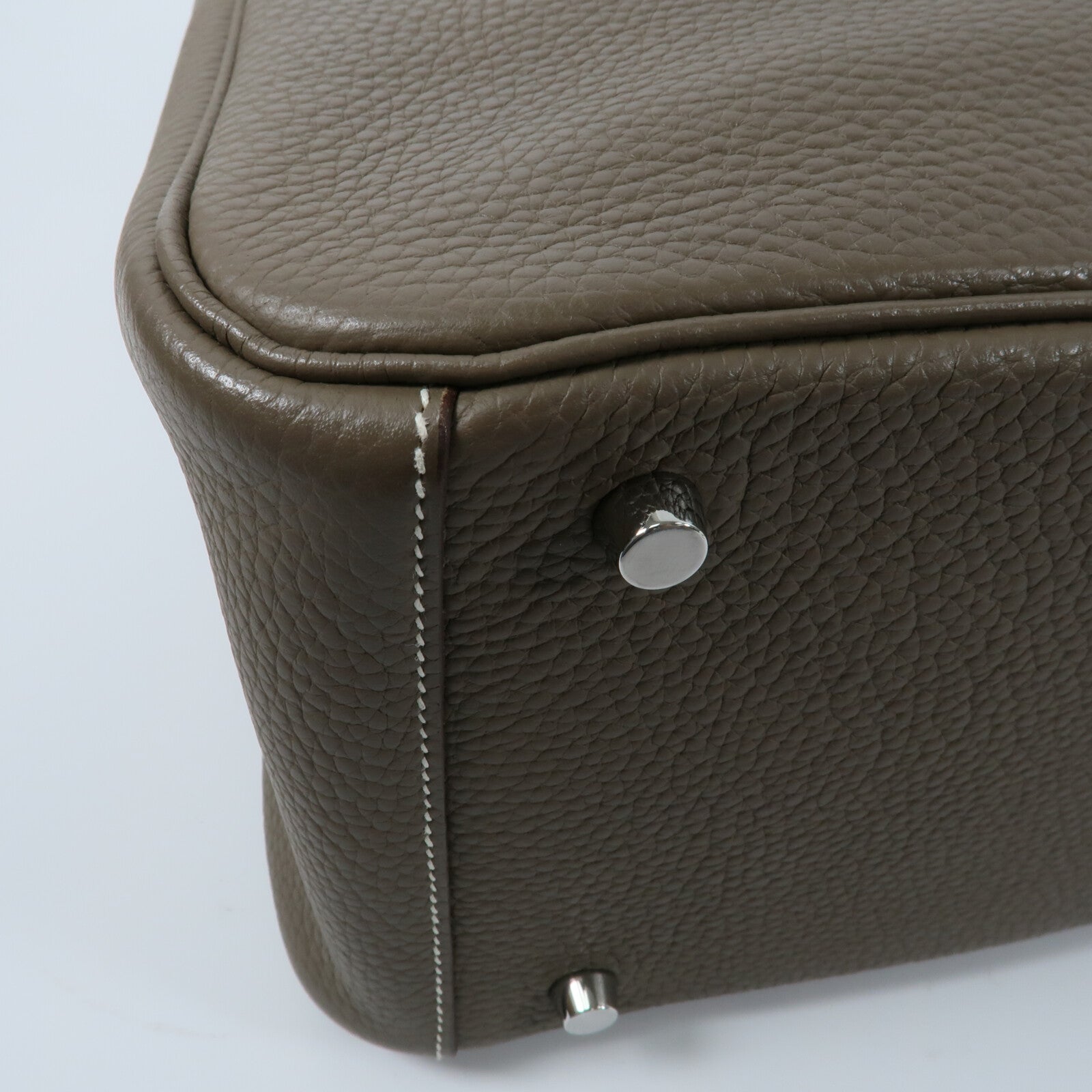 HERMES Clemence皮革Lindy 30手挽肩背兩用袋Etoupe