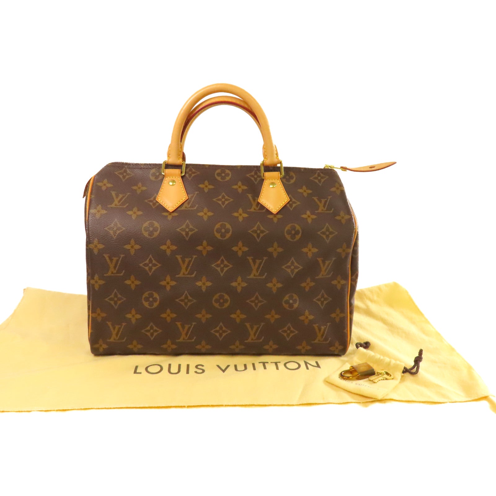 LOUIS VUITTON 【激減優惠】Monogram Speedy 30 Handbag金扣手挽袋啡色