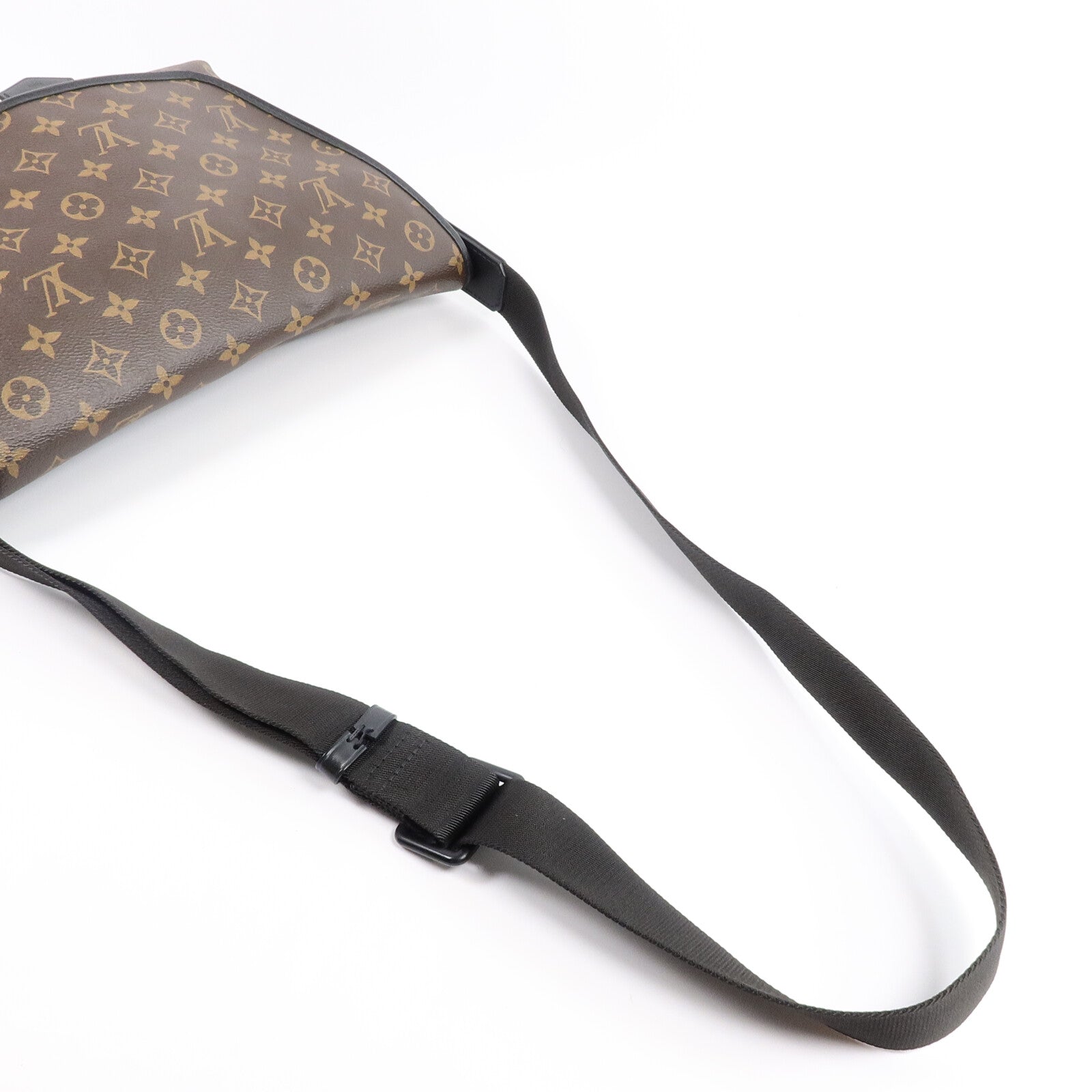 LOUIS VUITTON Monogram Macassar Magnetic Messenger Bag肩背袋棕色
