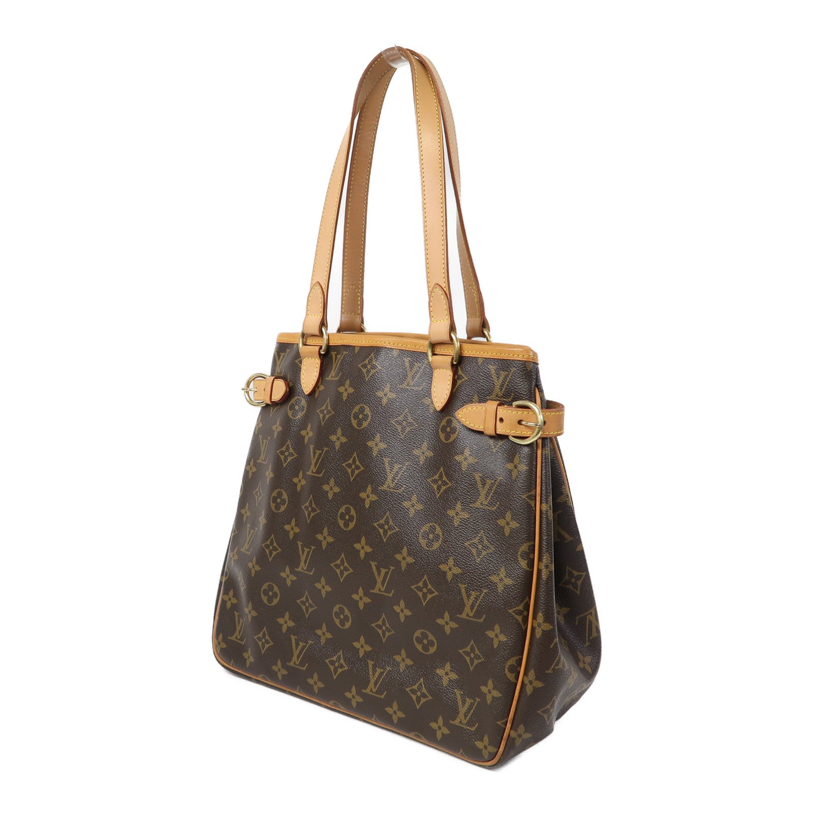 LOUIS VUITTON Monogram Batignolles Vertical金扣肩背袋啡色